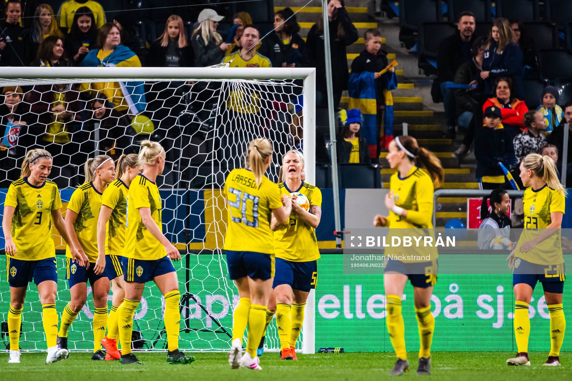 Nilla Fischer, Kosovare Asllani and Elin Rubensson  of