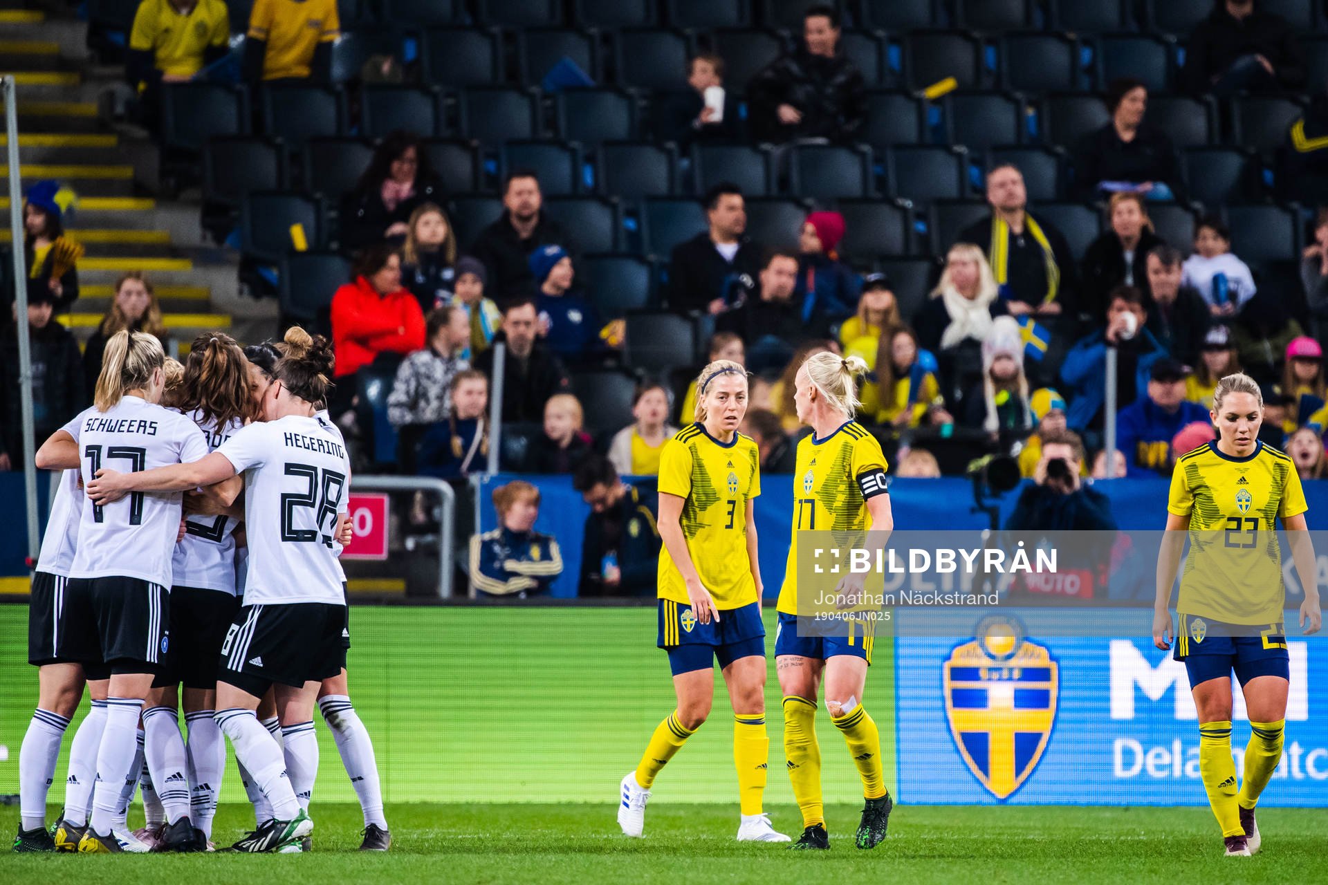 Linda Sembrant, Caroline Seger and Elin Rubensson of Sweden