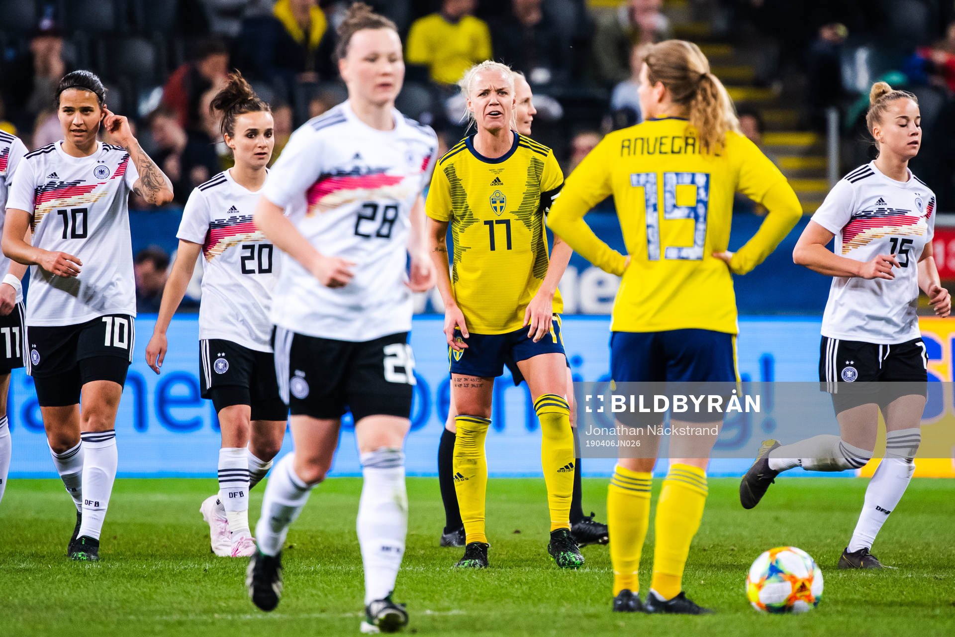 Caroline Seger of Sweden looks dejected