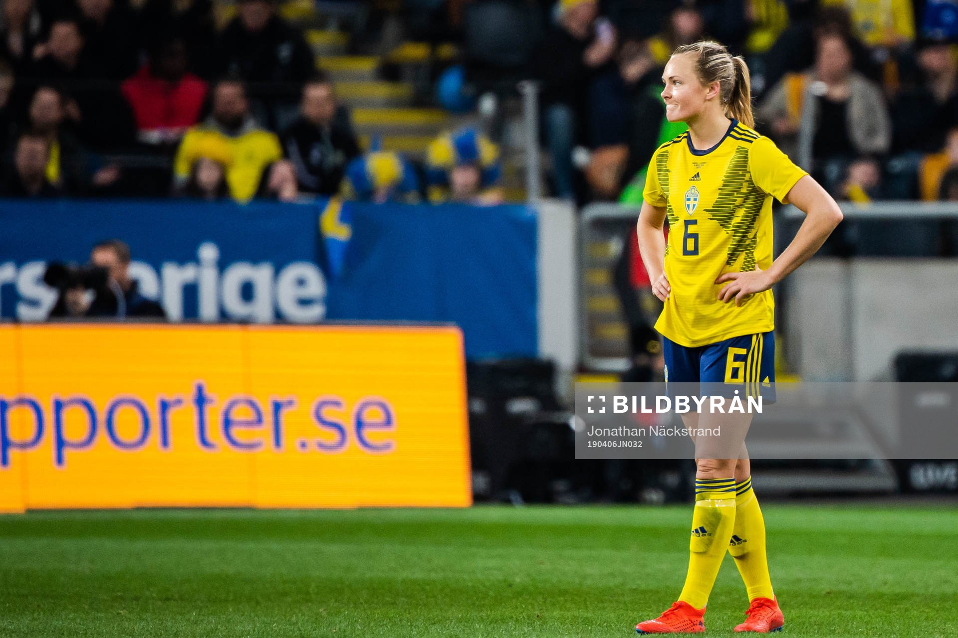 Magdalena Eriksson of Sweden looks dejected
