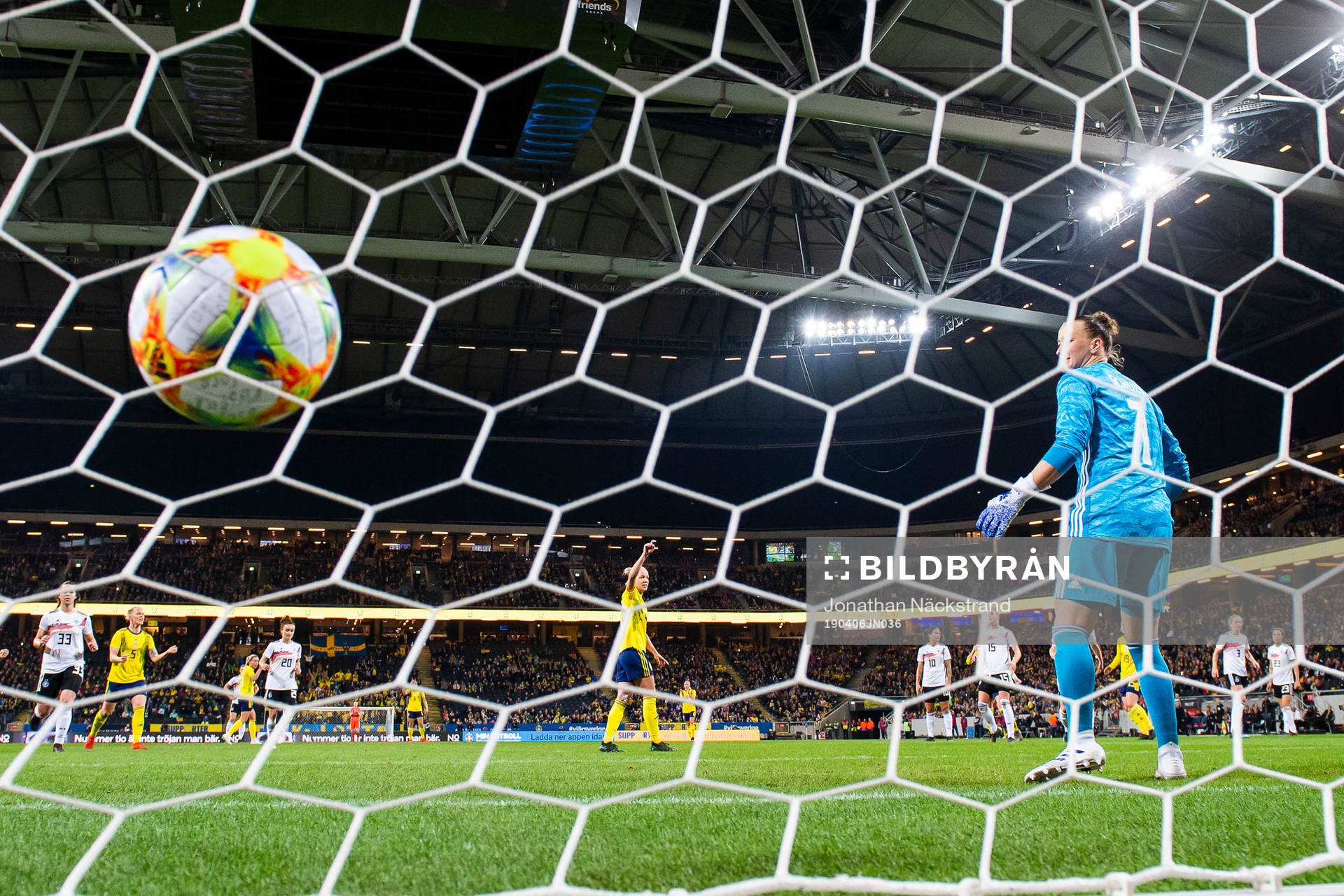 Caroline Seger of Sweden celebrates