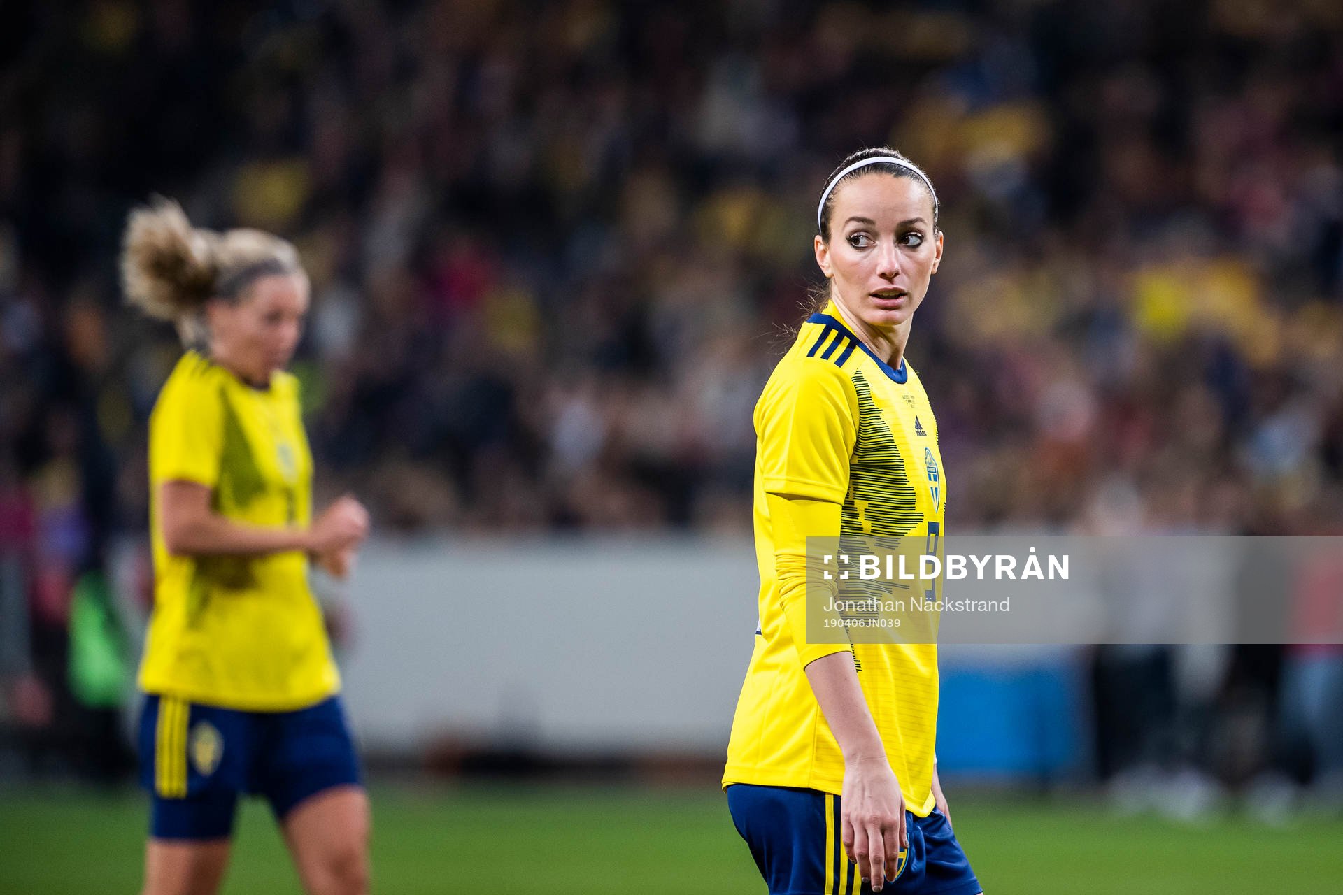 Kosovare Asllani of Sweden looks dejected
