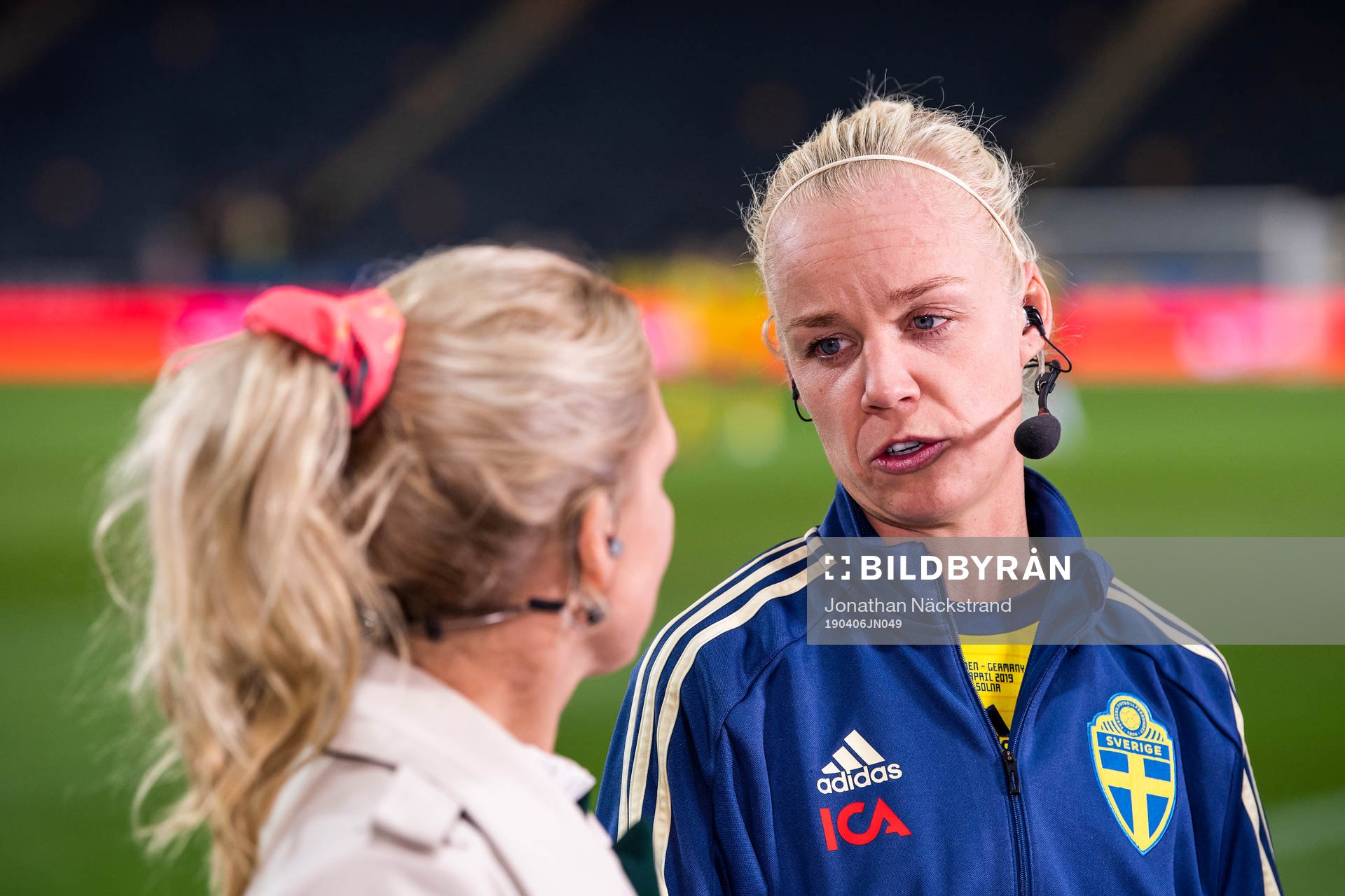 Anna Brolin and Caroline Seger of Sweden in the Cmore