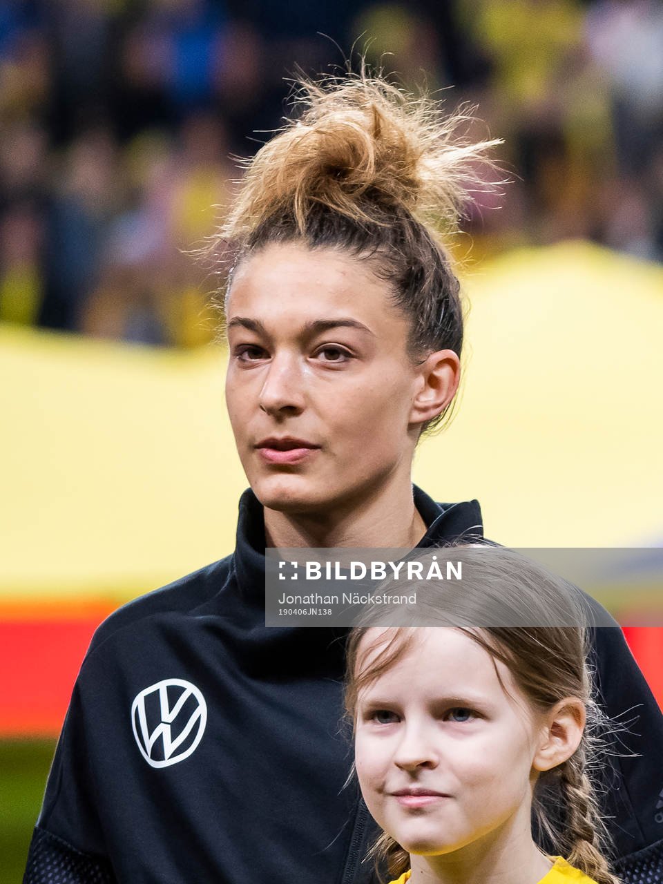 Felicitas Rauch prior to the women's international friendly
