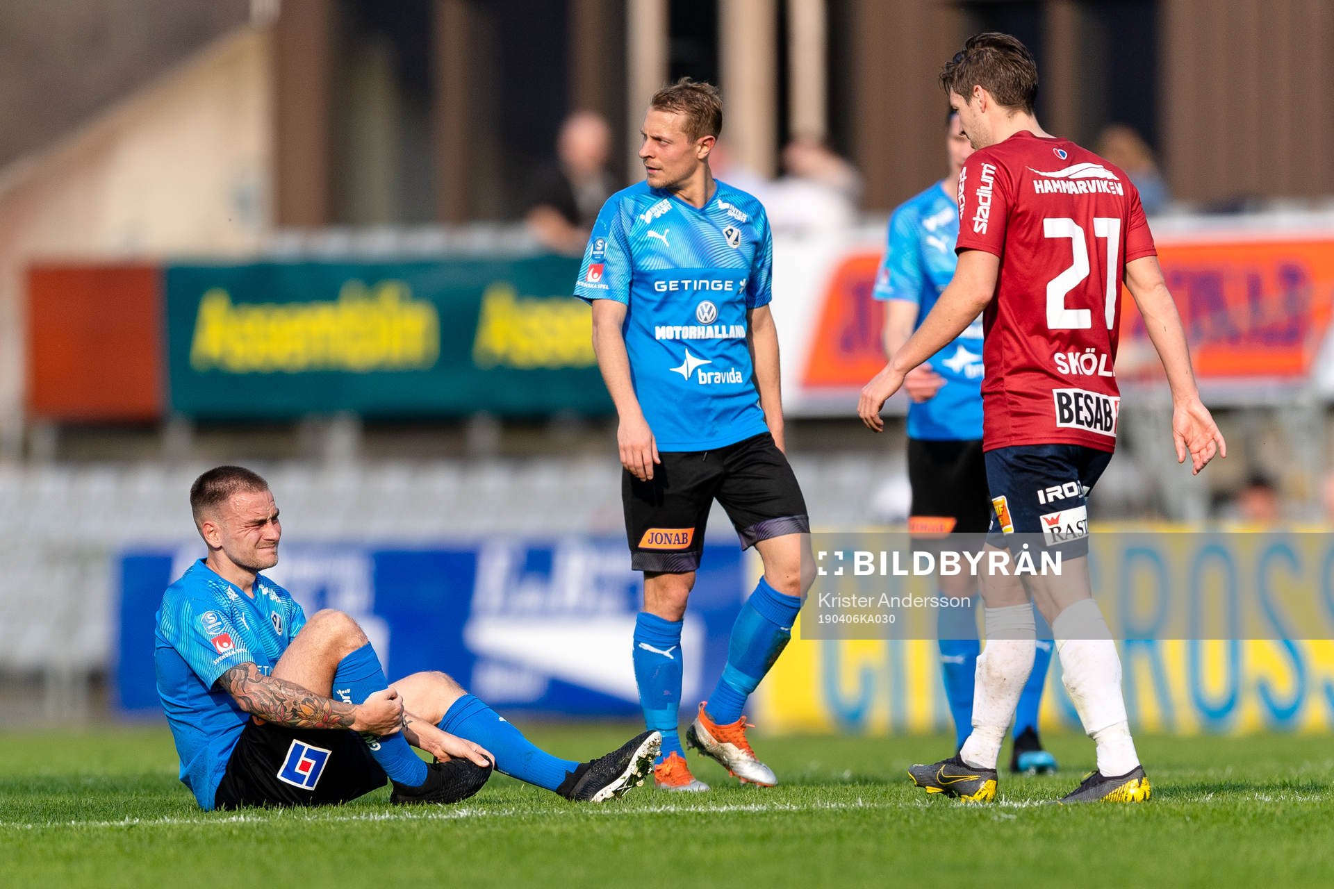 Halmstads Pontus Silfwer har ont