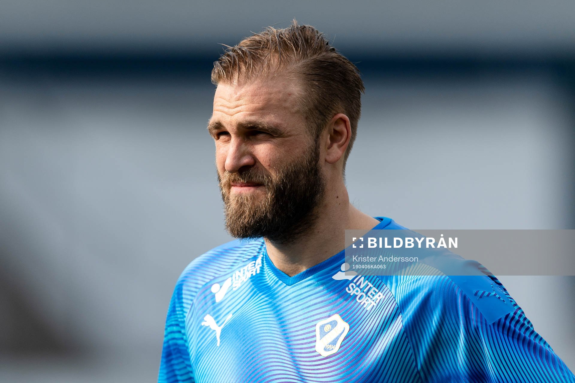 Halmstads Jesper Westerberg före fotbollsmatchen i