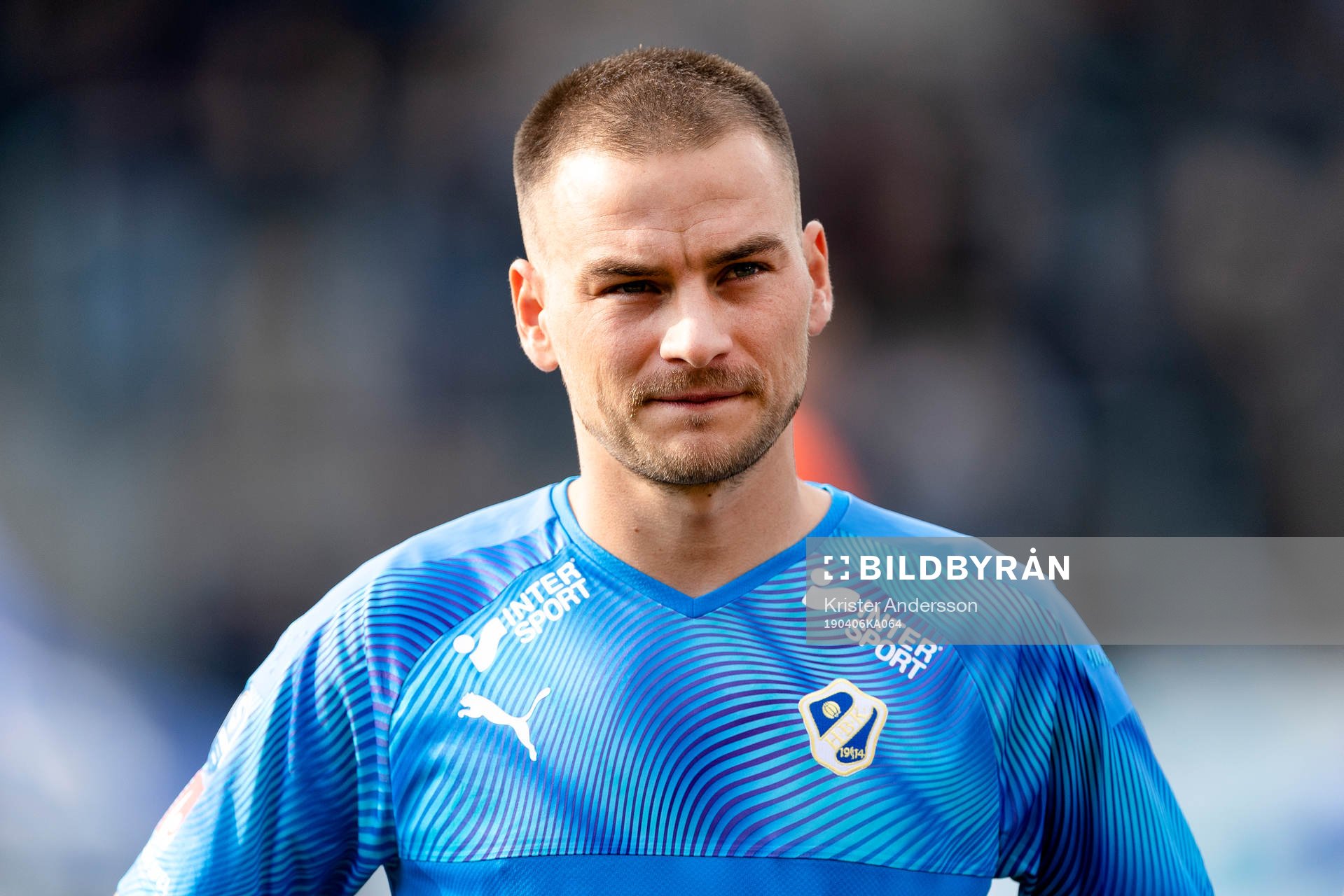 Halmstads Pontus Silfwer före fotbollsmatchen i Superettan