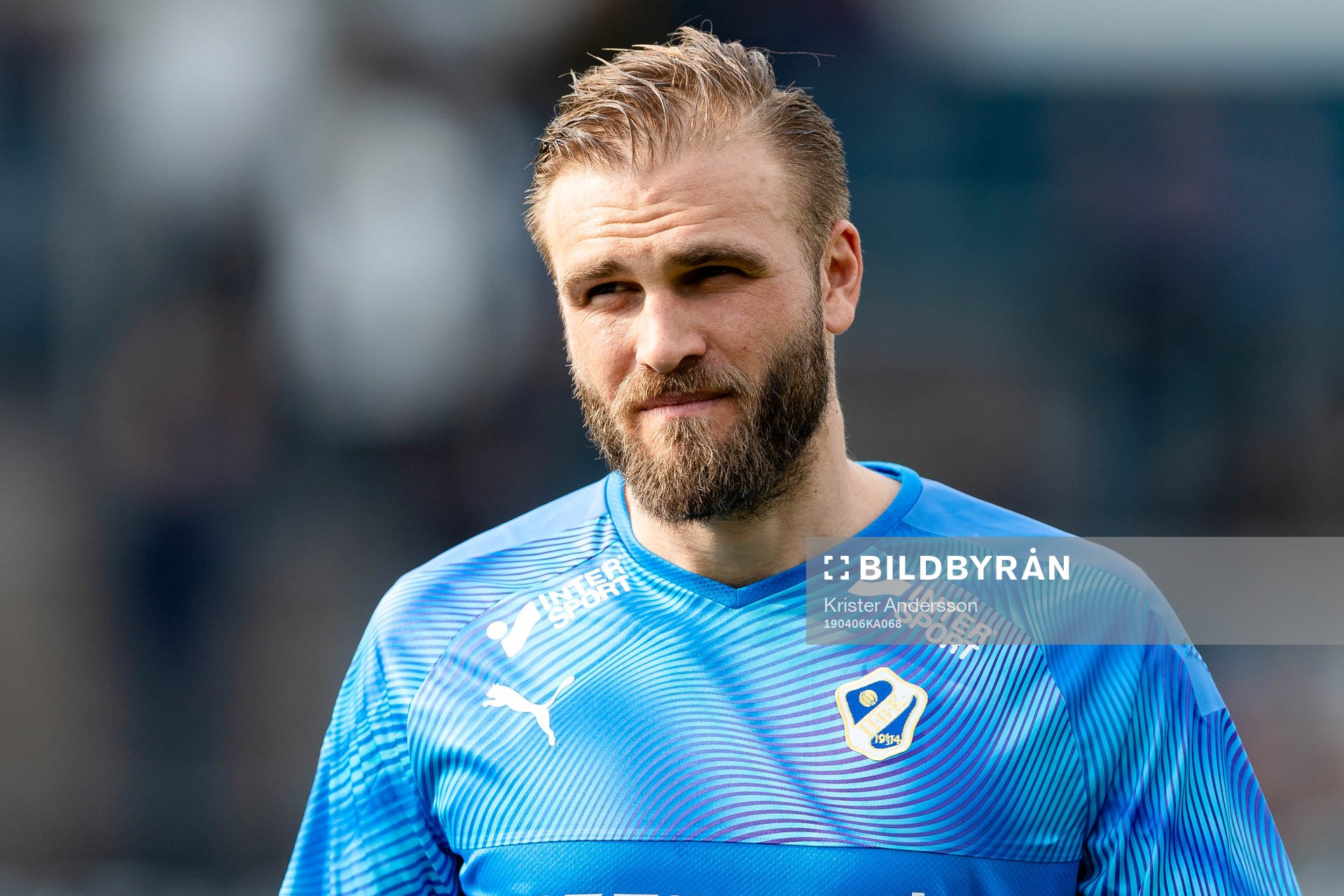 Halmstads Jesper Westerberg före fotbollsmatchen i