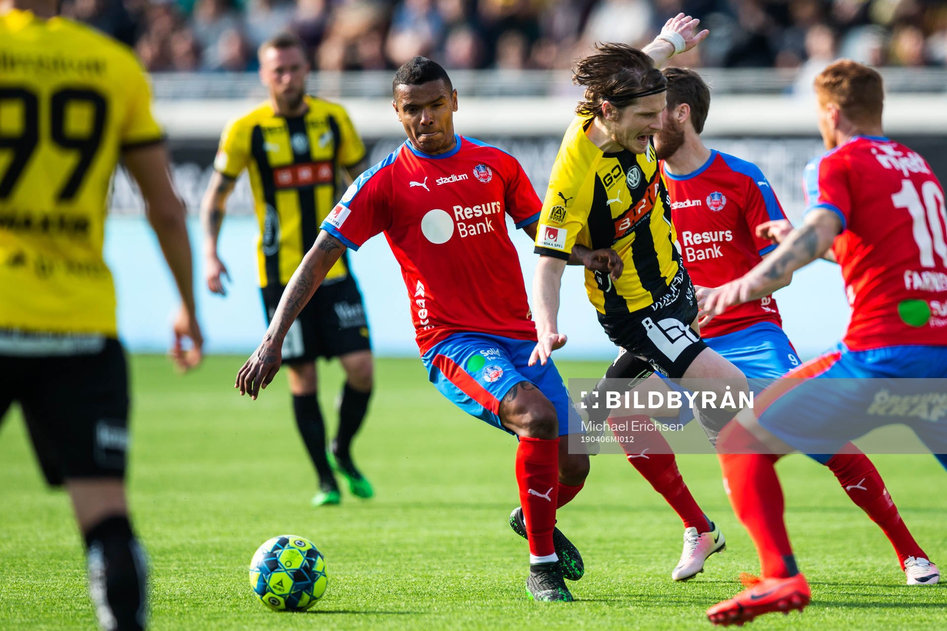 Helsingborgs Wanderson do Carmo och Häckens Erik Friberg