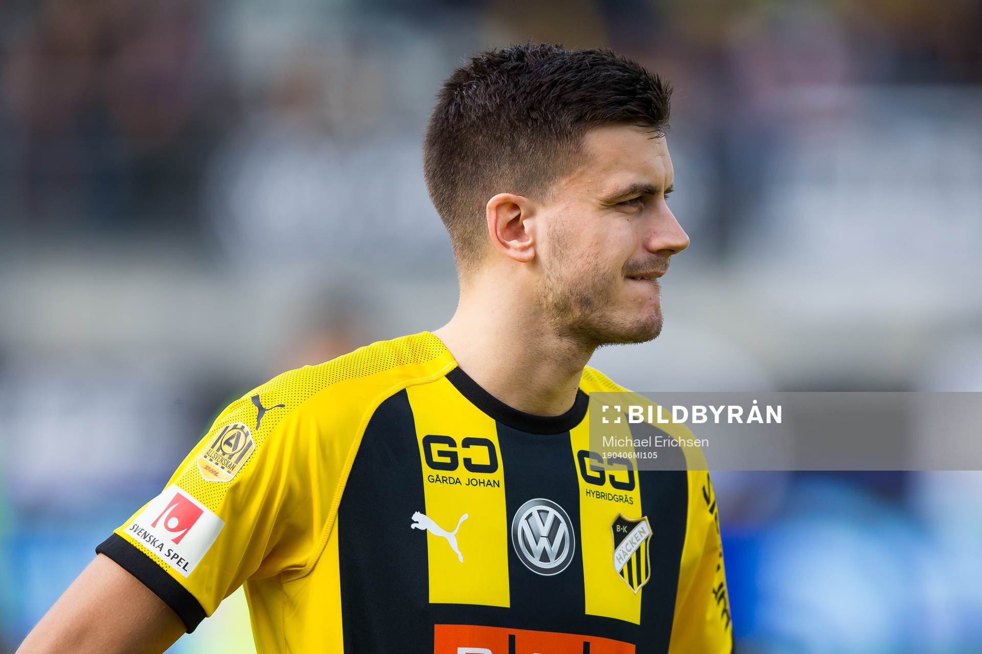 Häckens Alexander Jeremejeff på line up innan
