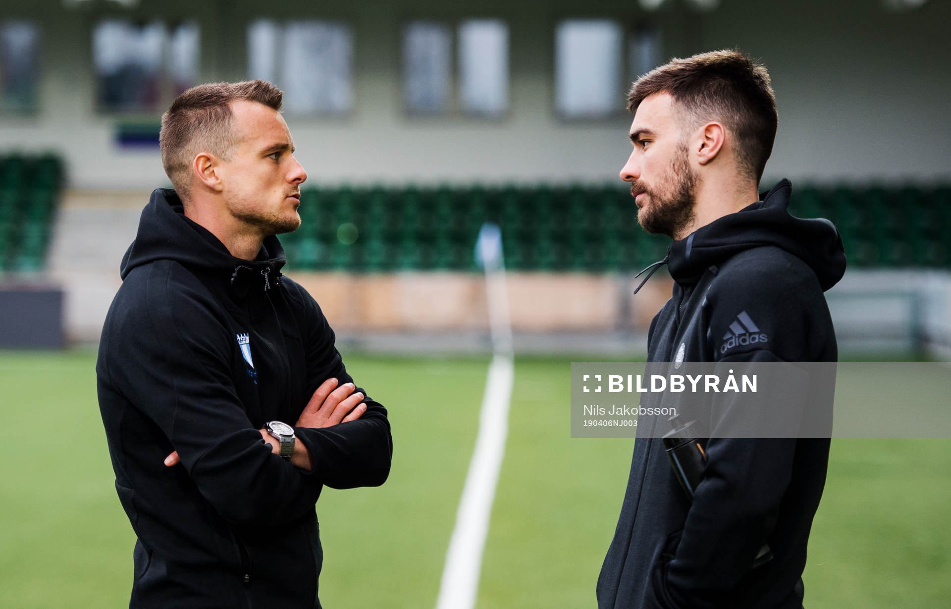 Tidigare lagkamraterna Malmö FFs Eric Larsson och