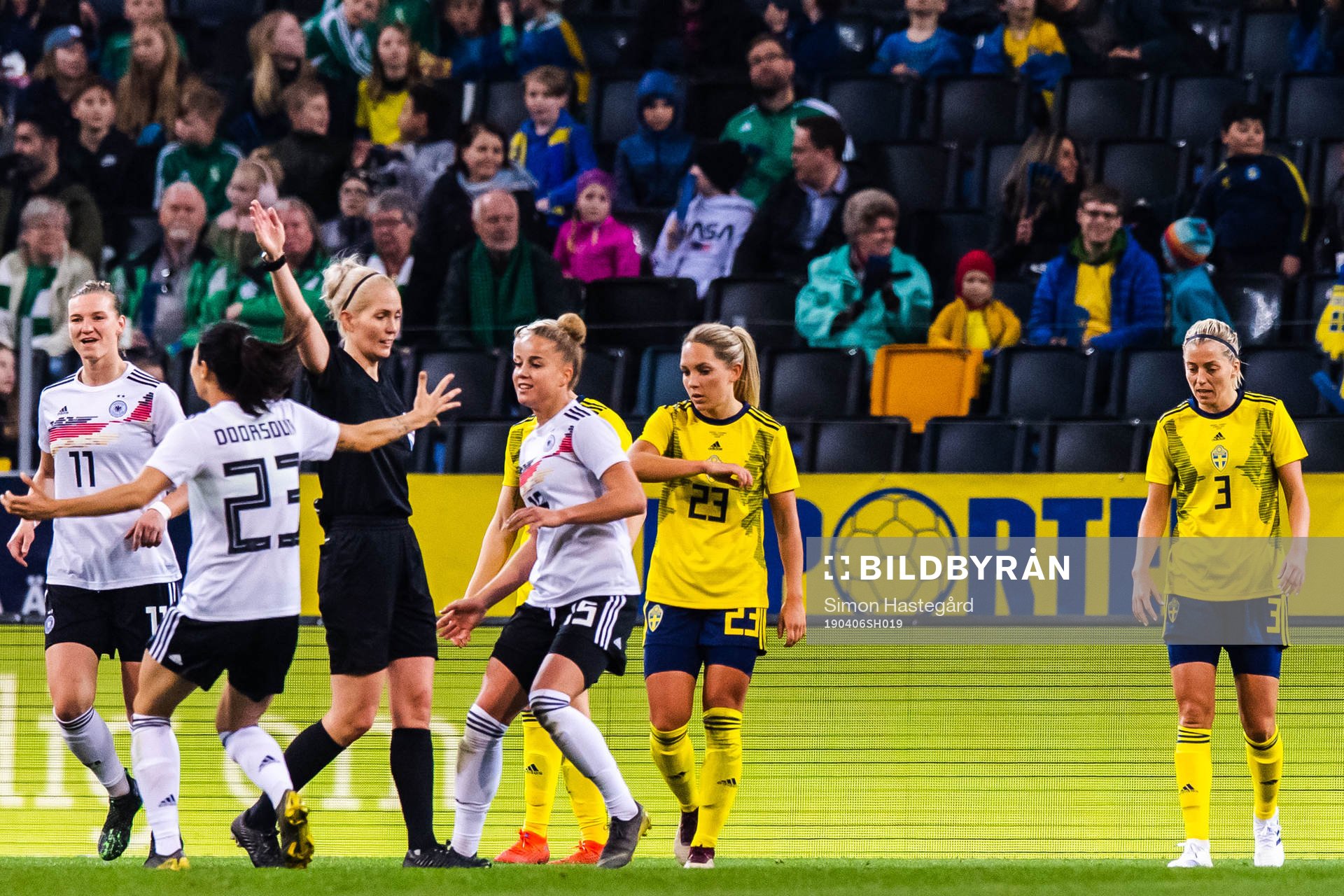 Linda Sembrant and Elin Rubensson of Sweden looks dejected