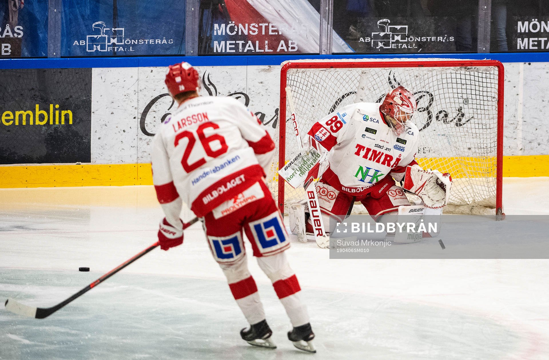 Timrås målvakt Niklas Svedberg och Hampus Larsson