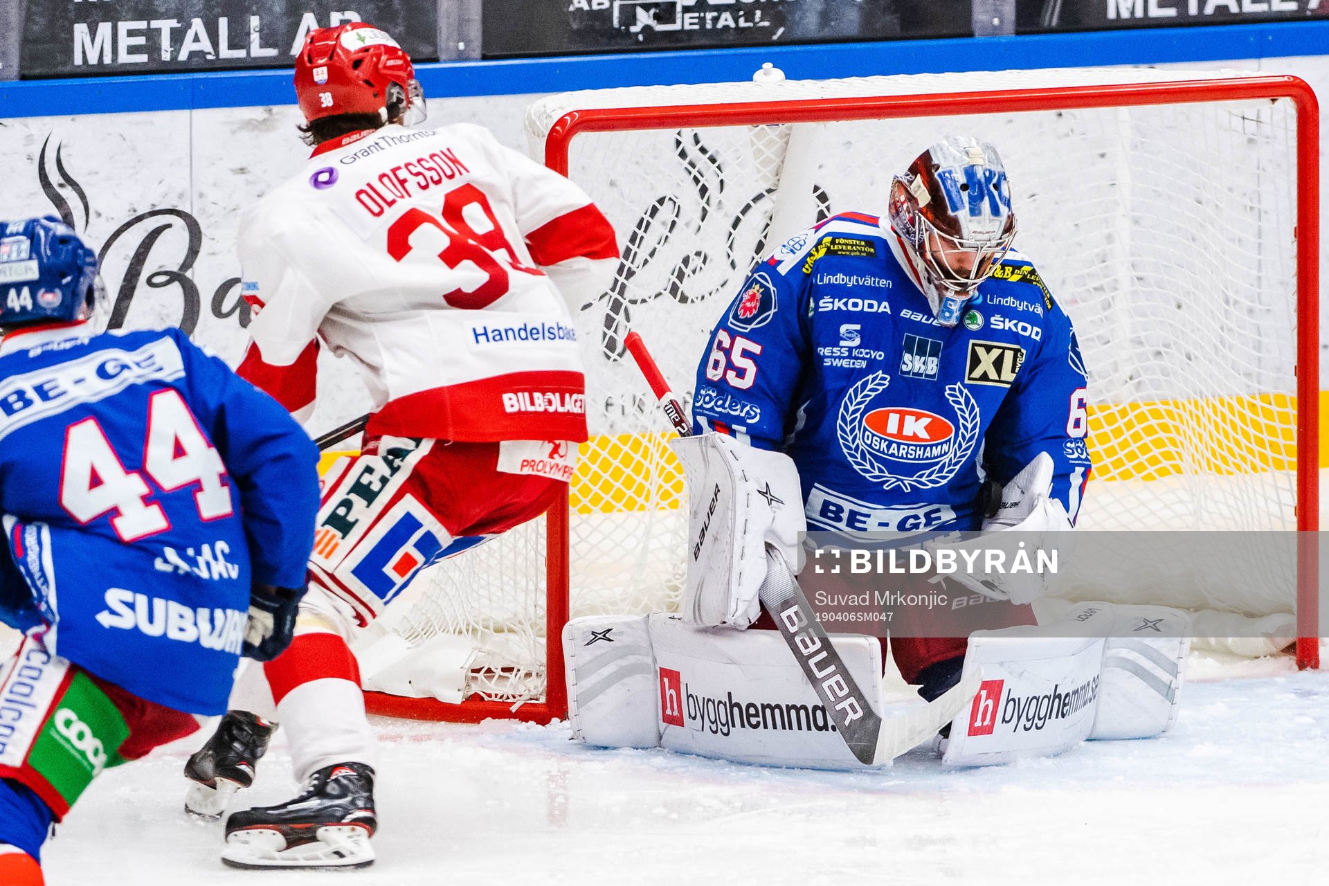 Timrås David Printz och Oskarshamns målvakt Christoffer