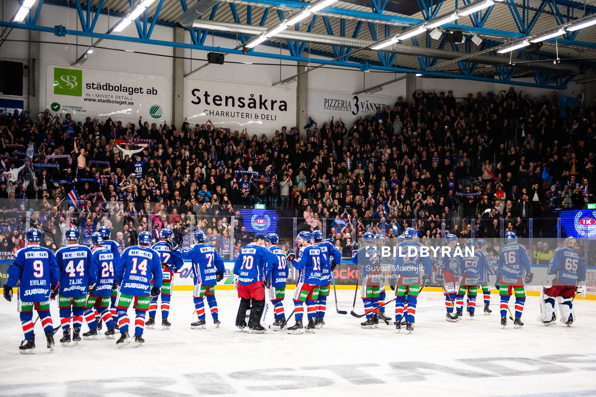Oskarshamns spelare jublar