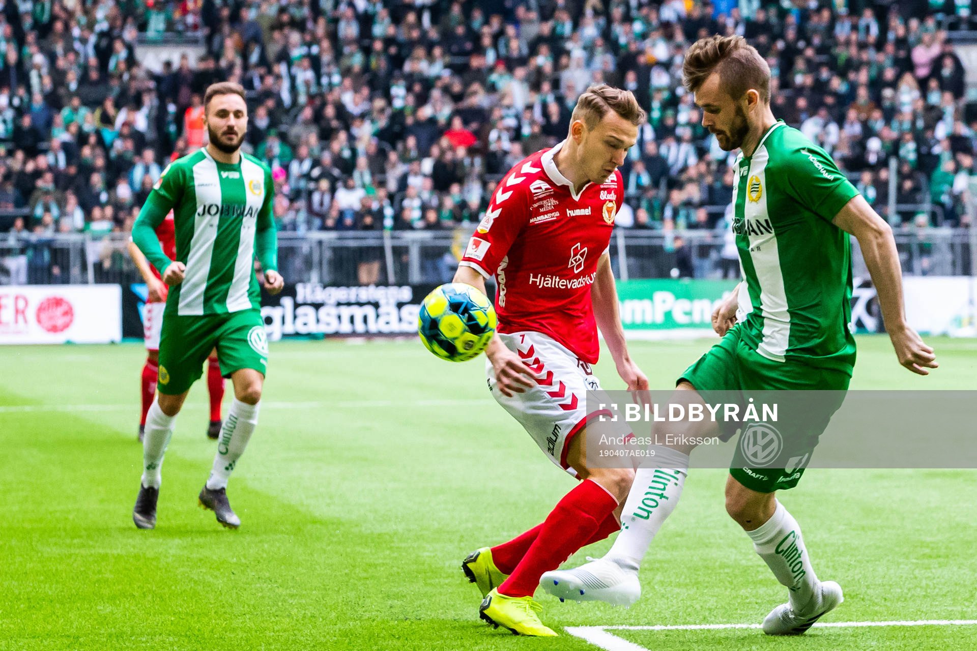 Kalmars Piotr Johansson och Hammarbys Mads Fenger Nielsen
