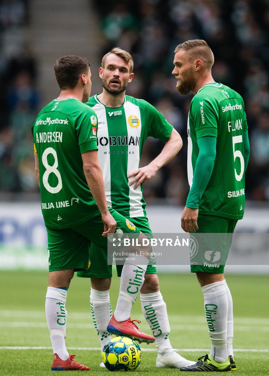 Hammarbys Jeppe Andersen, Mads Fenger Nielsen och David