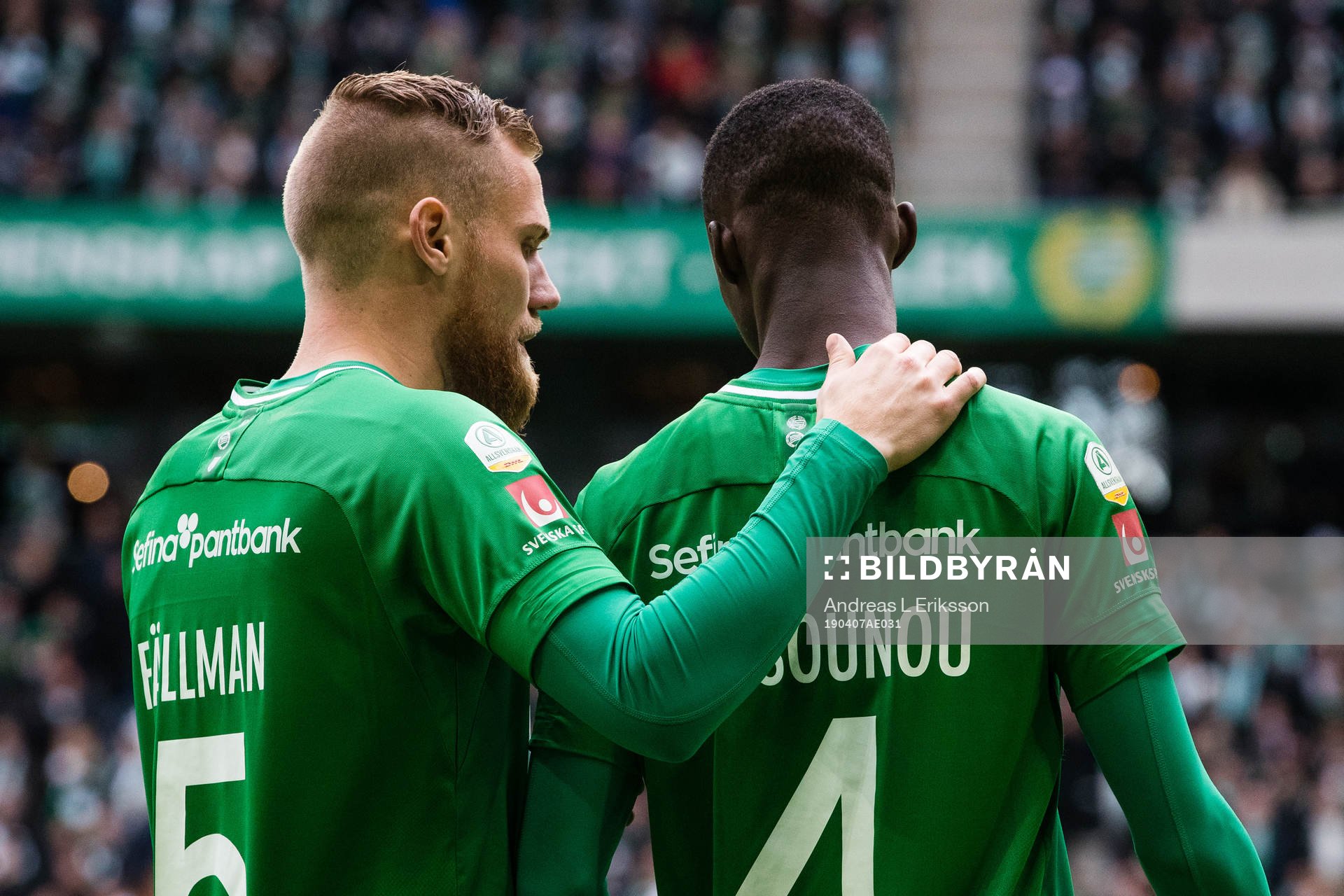 Hammarbys David Fällman och Kossounou Odilon innan