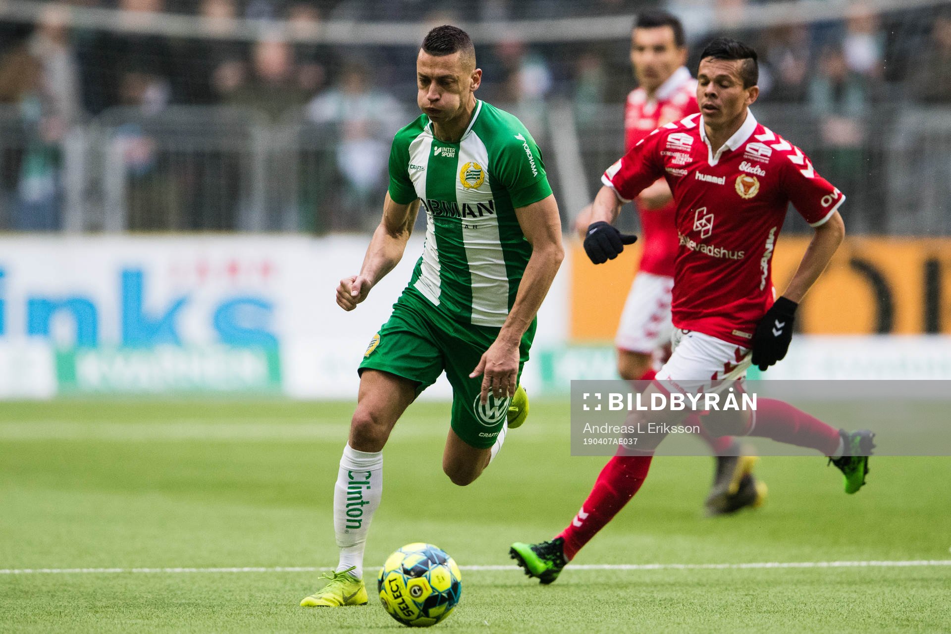 Hammarbys Nikola Djurdjic och Kalmars Romário Pereira