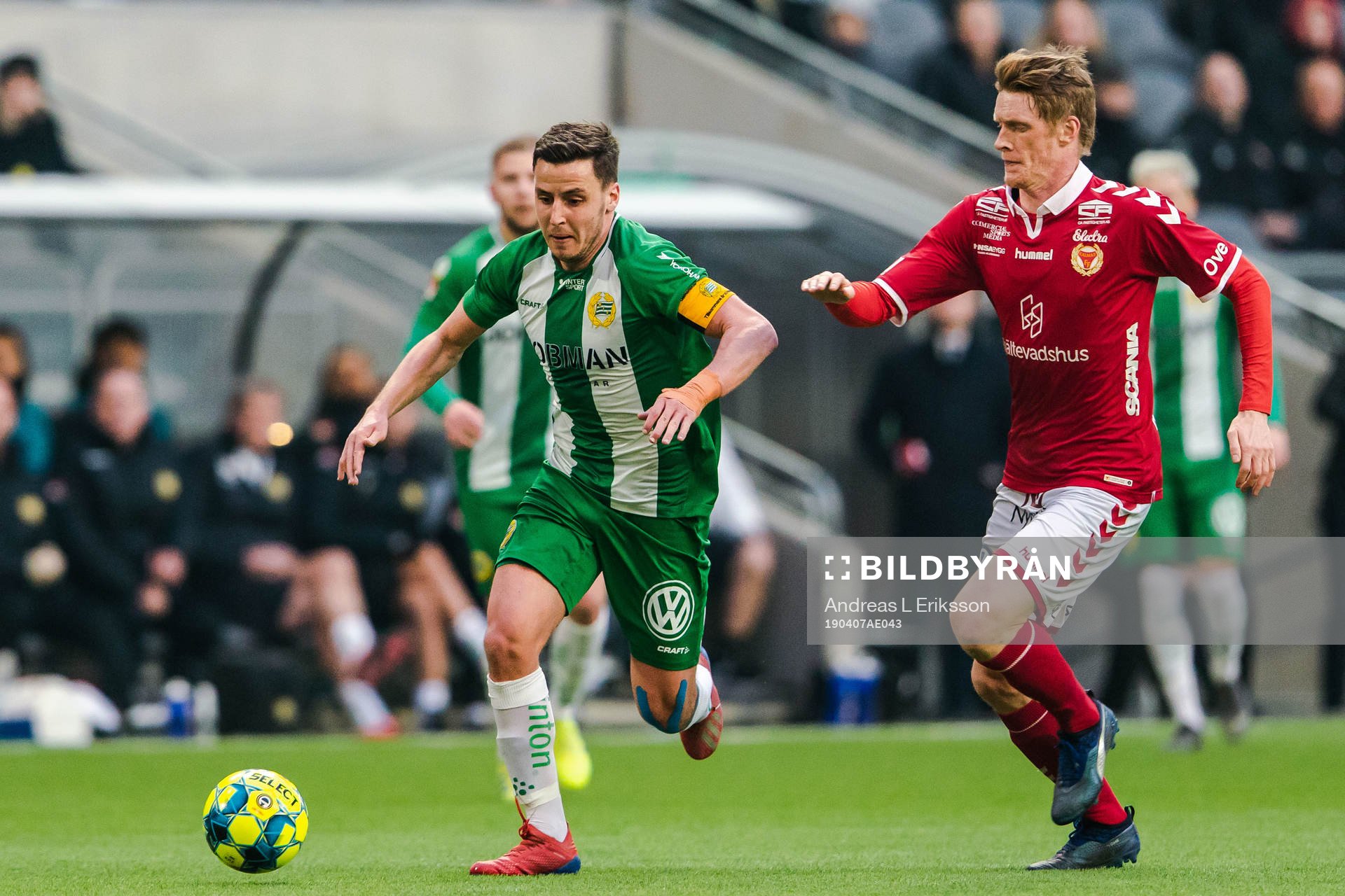 Hammarbys Jeppe Andersen och Kalmars Rasmus Elm