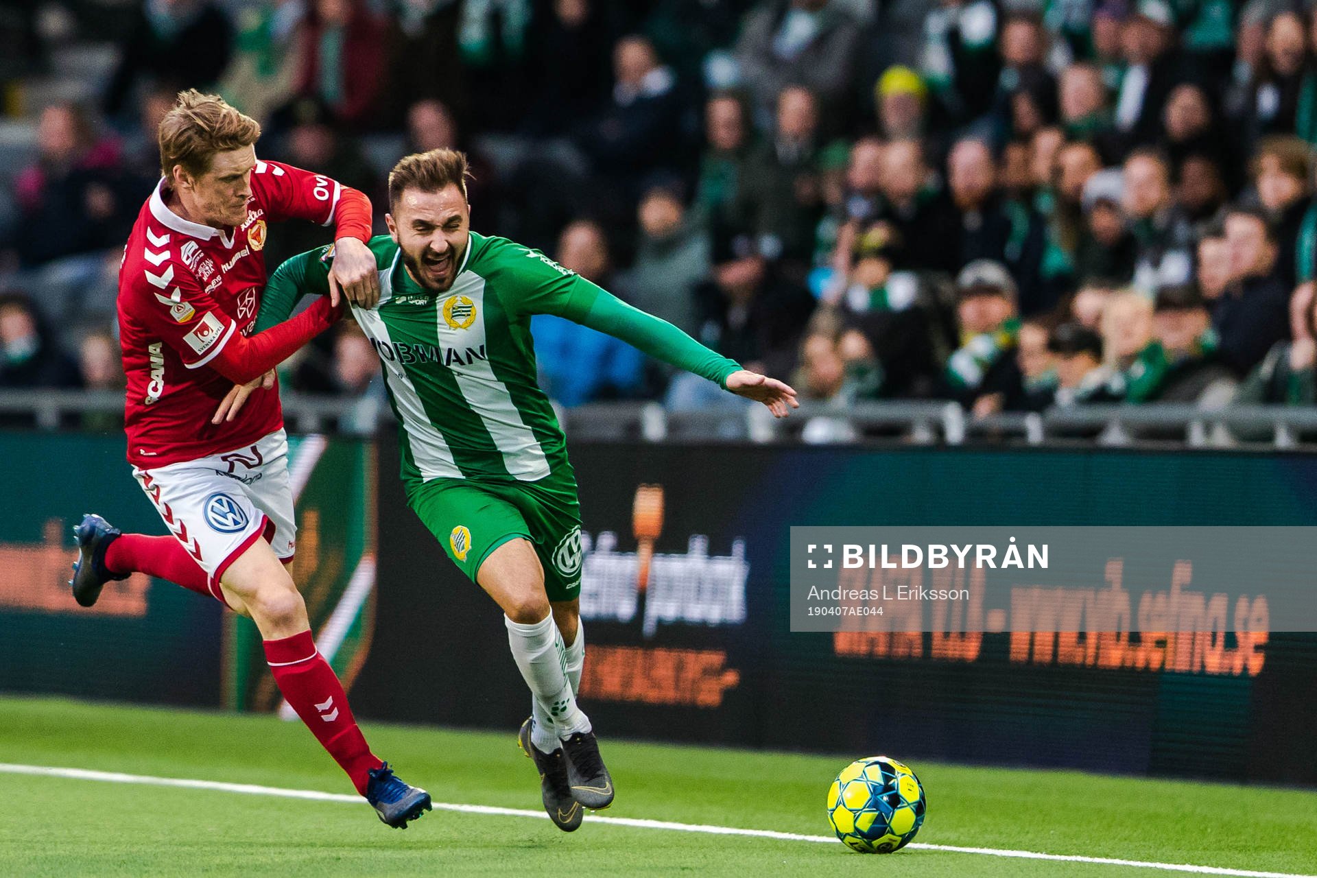 Kalmars Rasmus Elm och Hammarbys Muamer Tankovic