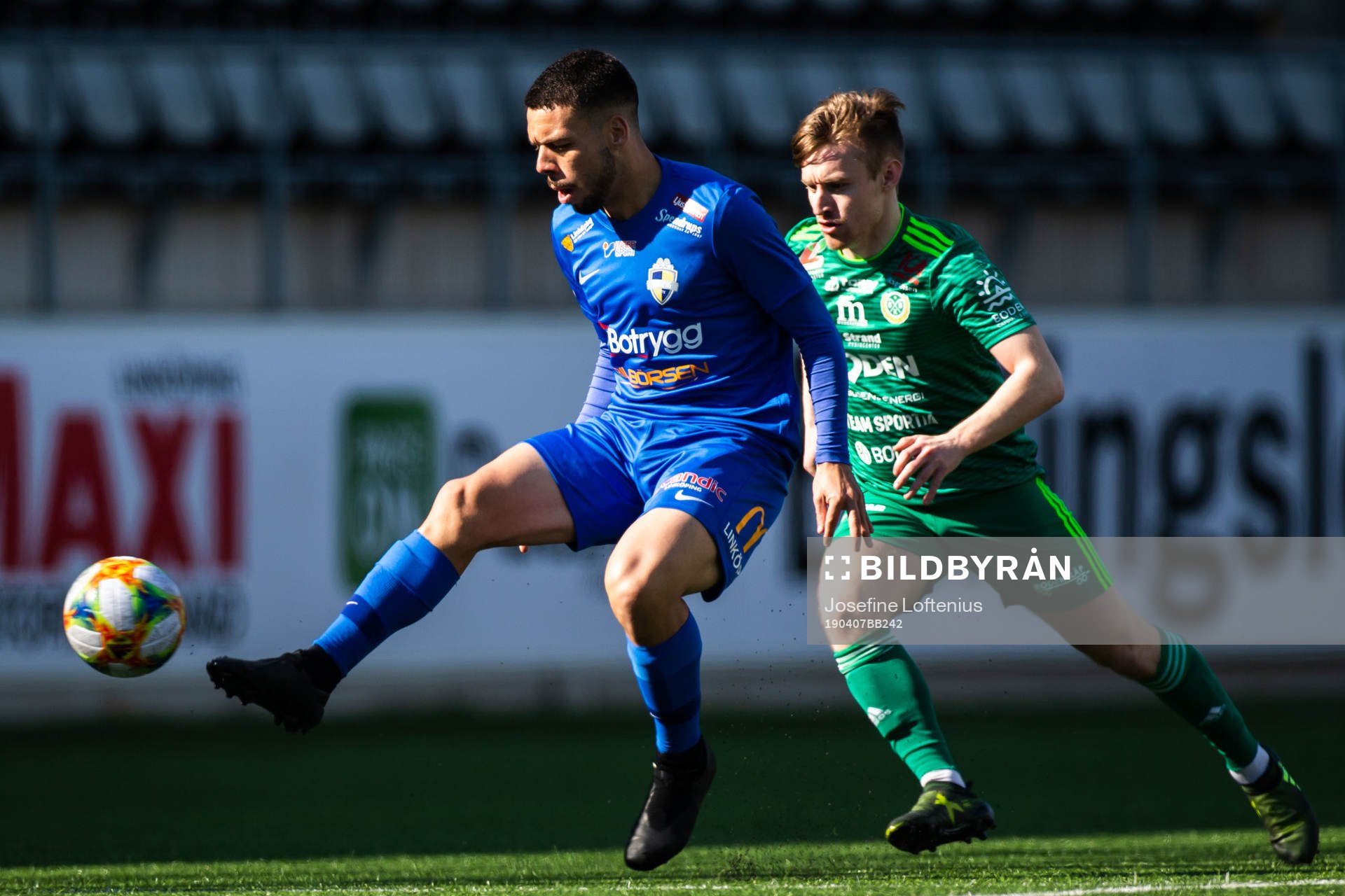 Linköpings Wellinton Gustavo Fernandes Avelar under fotbollsmatchen mellan Linköping City och Bodens BK i Division 1 Norra den 7 april 2019 i Linköping.