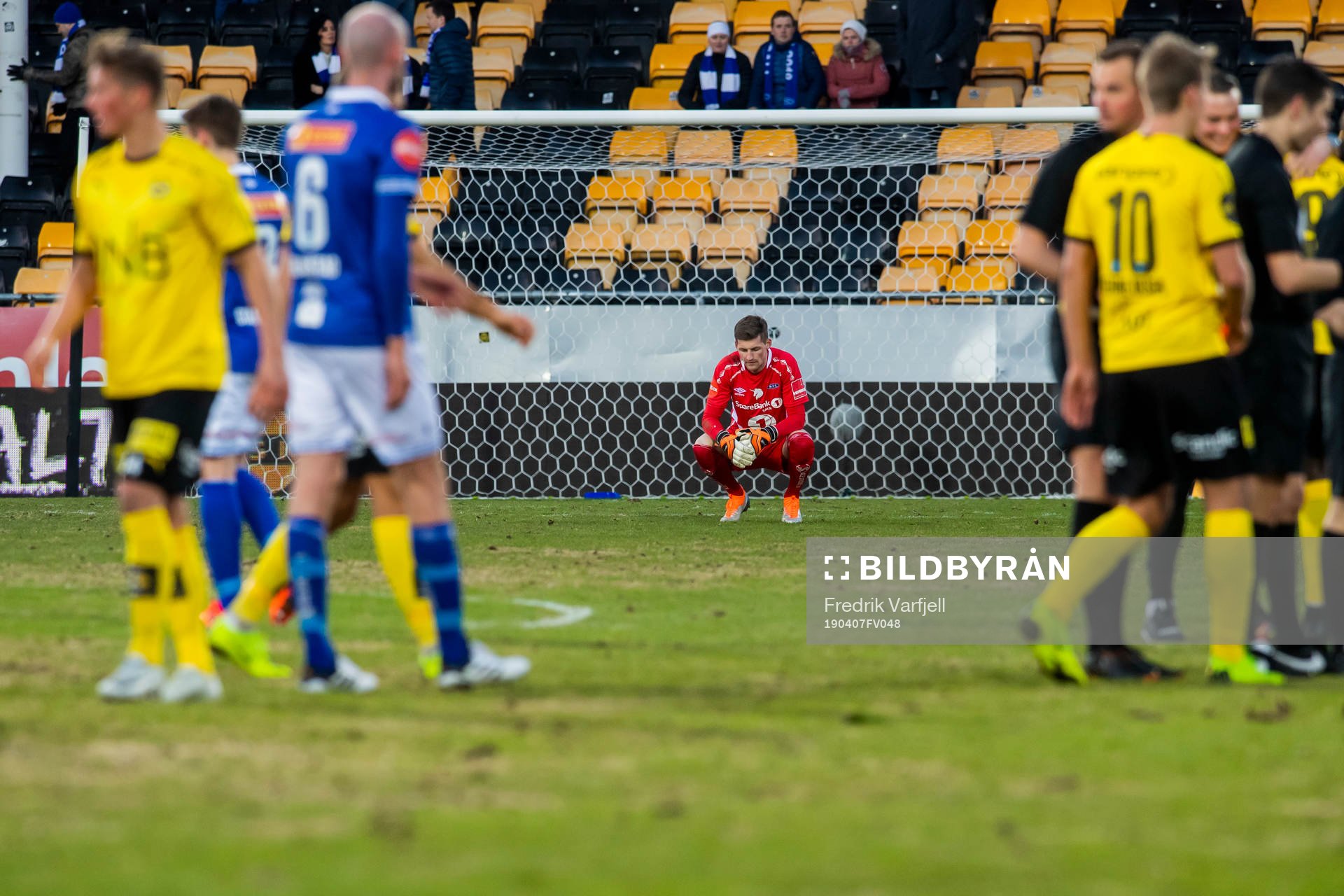 Goalkeeper Even Barli of Ranheim looks dejected