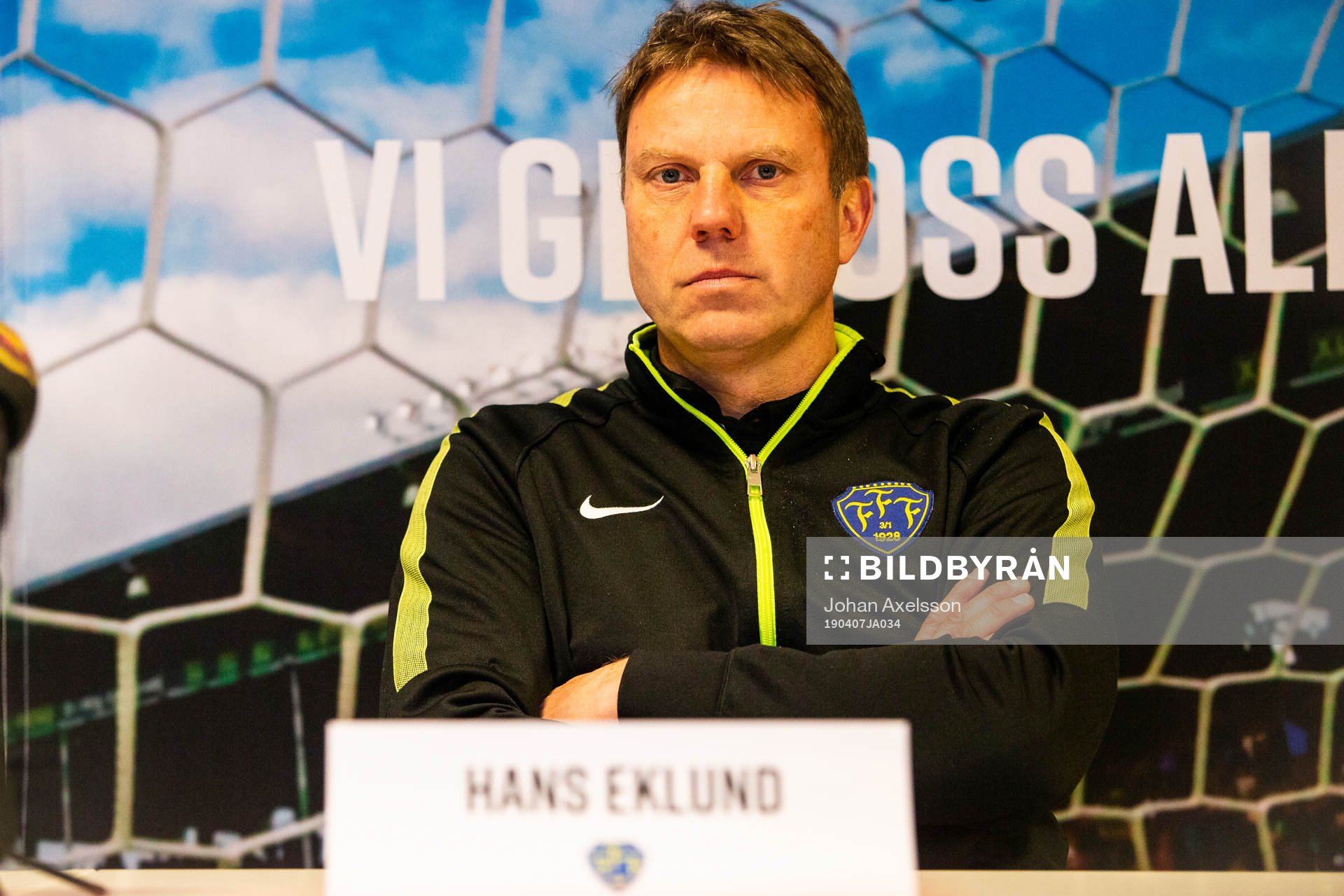 Falkenbergs tränare Hasse Eklund på presskonferensen