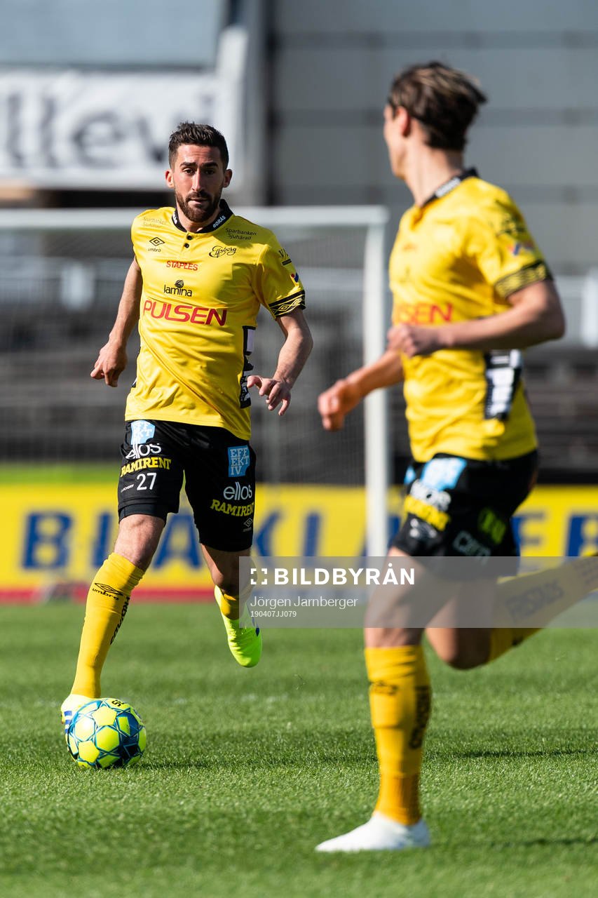 Elfsborgs Frederik Holst under fotbollsmatchen i Allsvenskan mellan IFK Göteborg och Elfsborg den 7 april 2019 i Göteborg.