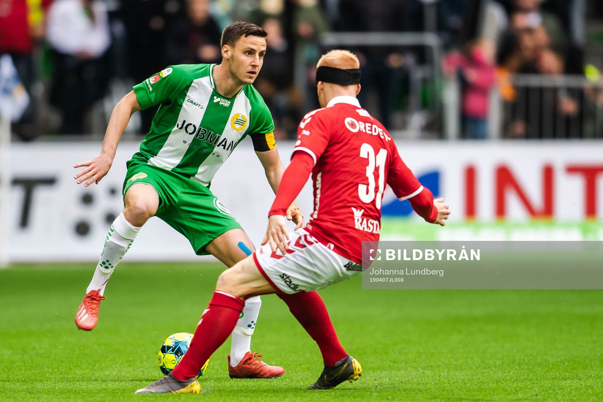 Hammarbys Jeppe Andersen och Kalmars Nils Fröling