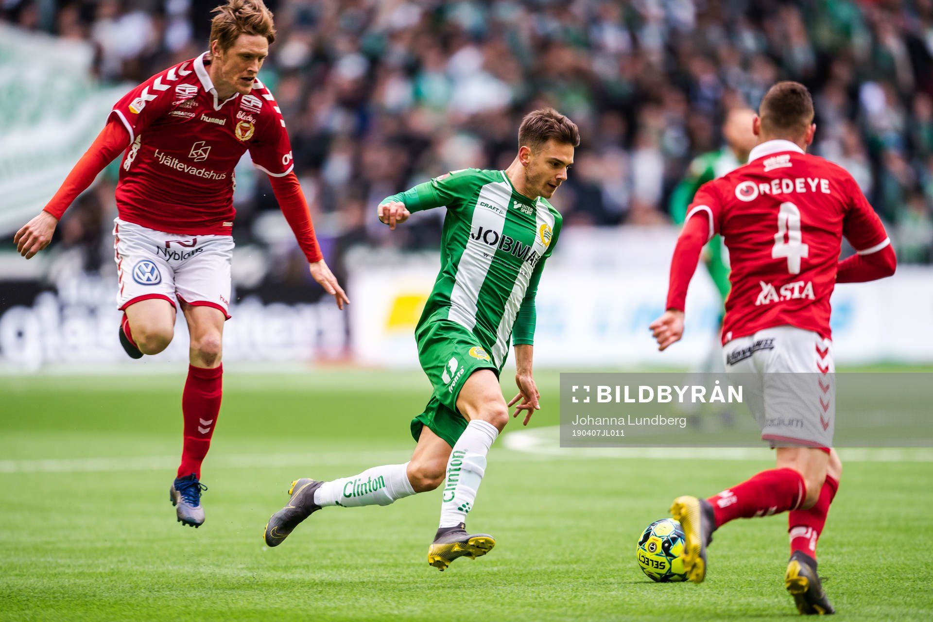 Hammarbys Alexander Kacaniklic och Kalmars Rasmus Elm