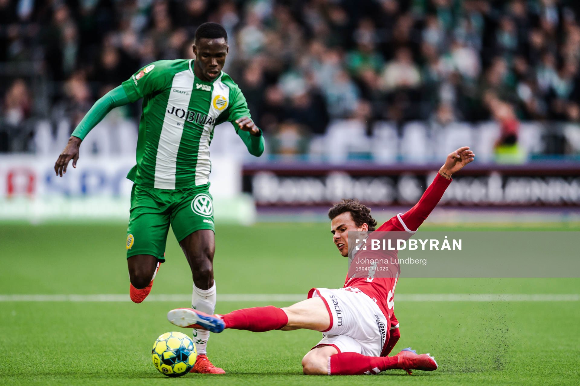 Hammarbys Kossounou Odilon och Kalmars Herman Hallberg