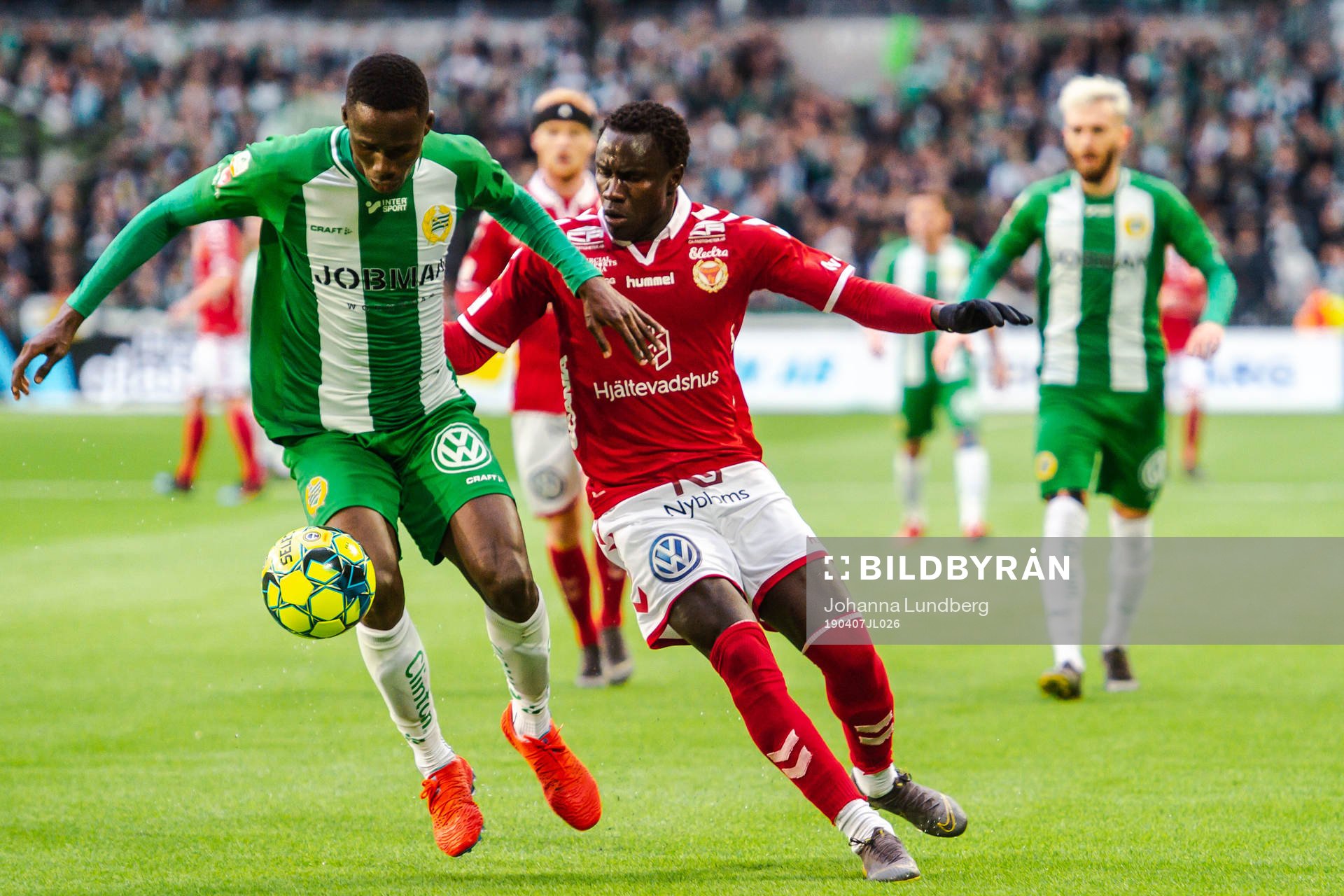 Hammarbys Kossounou Odilon och Kalmars Papa Alioune Diouf