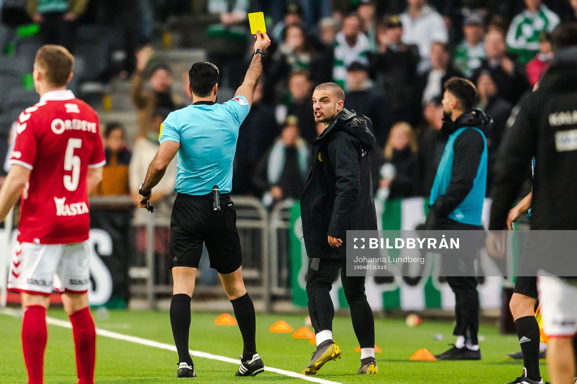 Hammarbys Vladimir Rodić tilldelas en varning