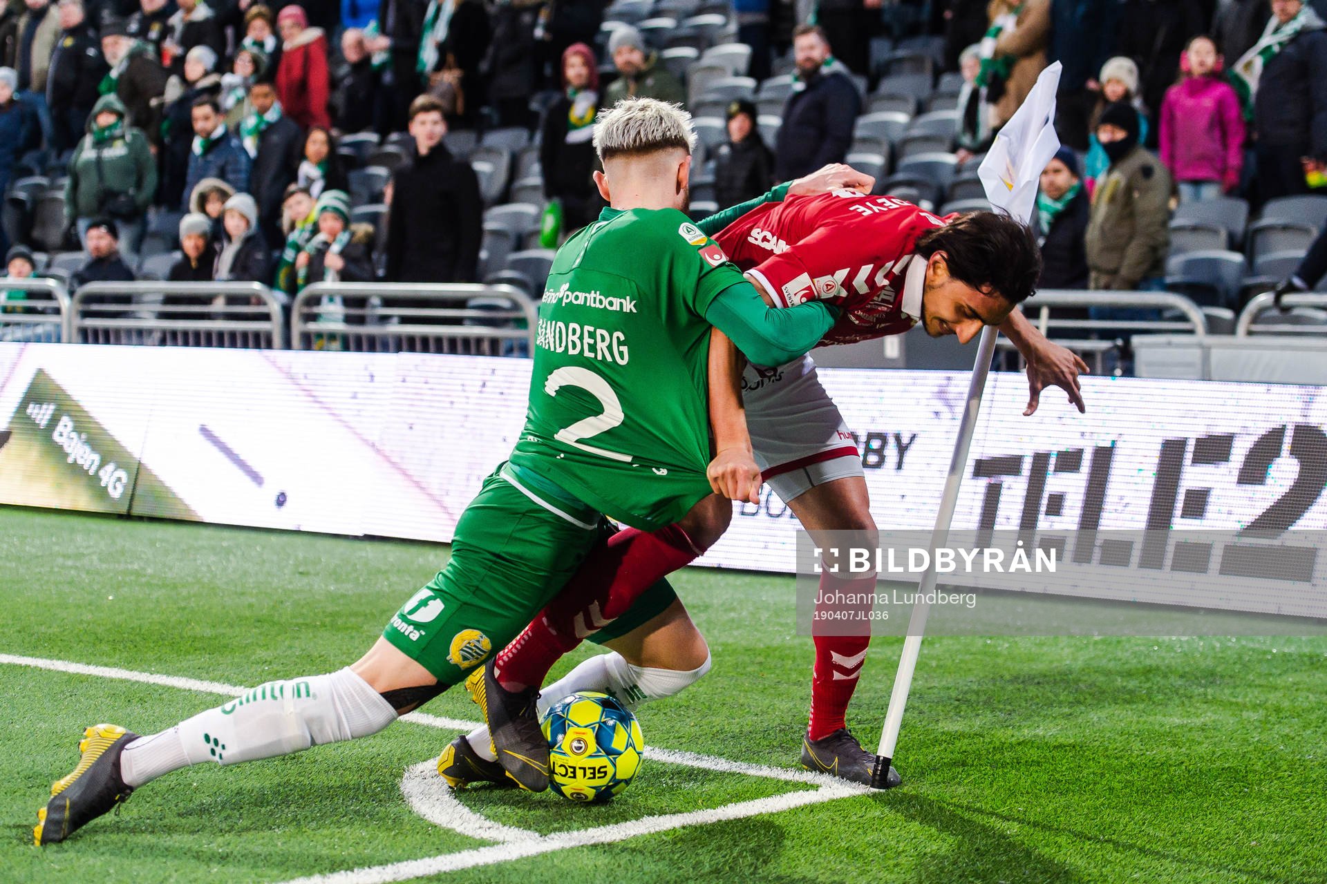 Hammarbys Simon Sandberg och Kalmars Mahmoud Eid