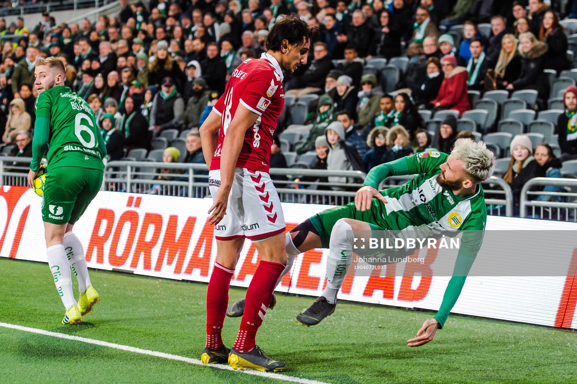 Kalmars Mahmoud Eid i bråk med Hammarbys Simon Sandberg