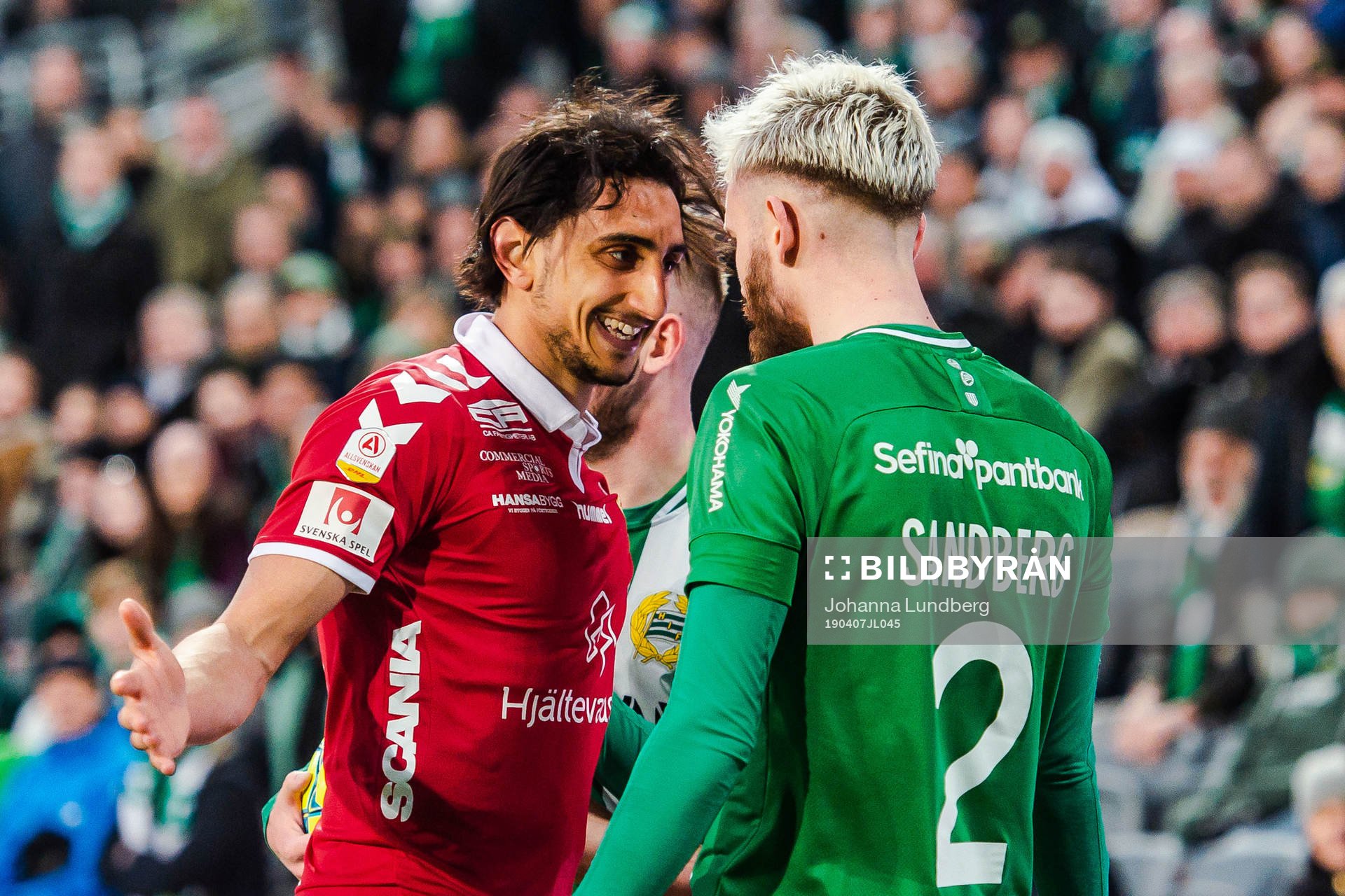 Kalmars Mahmoud Eid i bråk med Hammarbys Simon Sandberg
