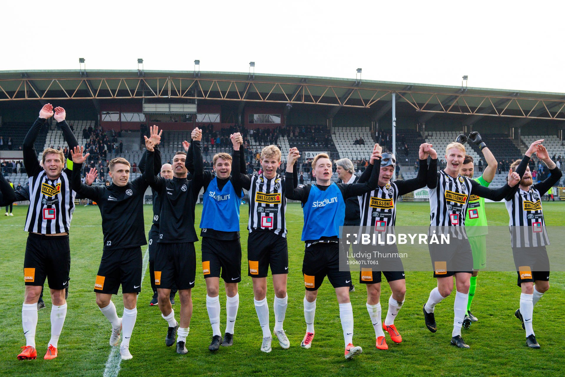Landskronas spelare jublar