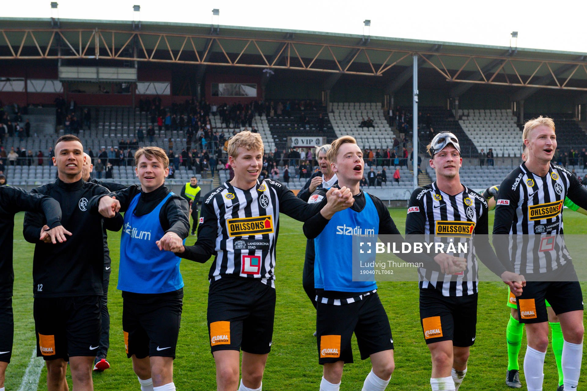 Landskronas spelare jublar