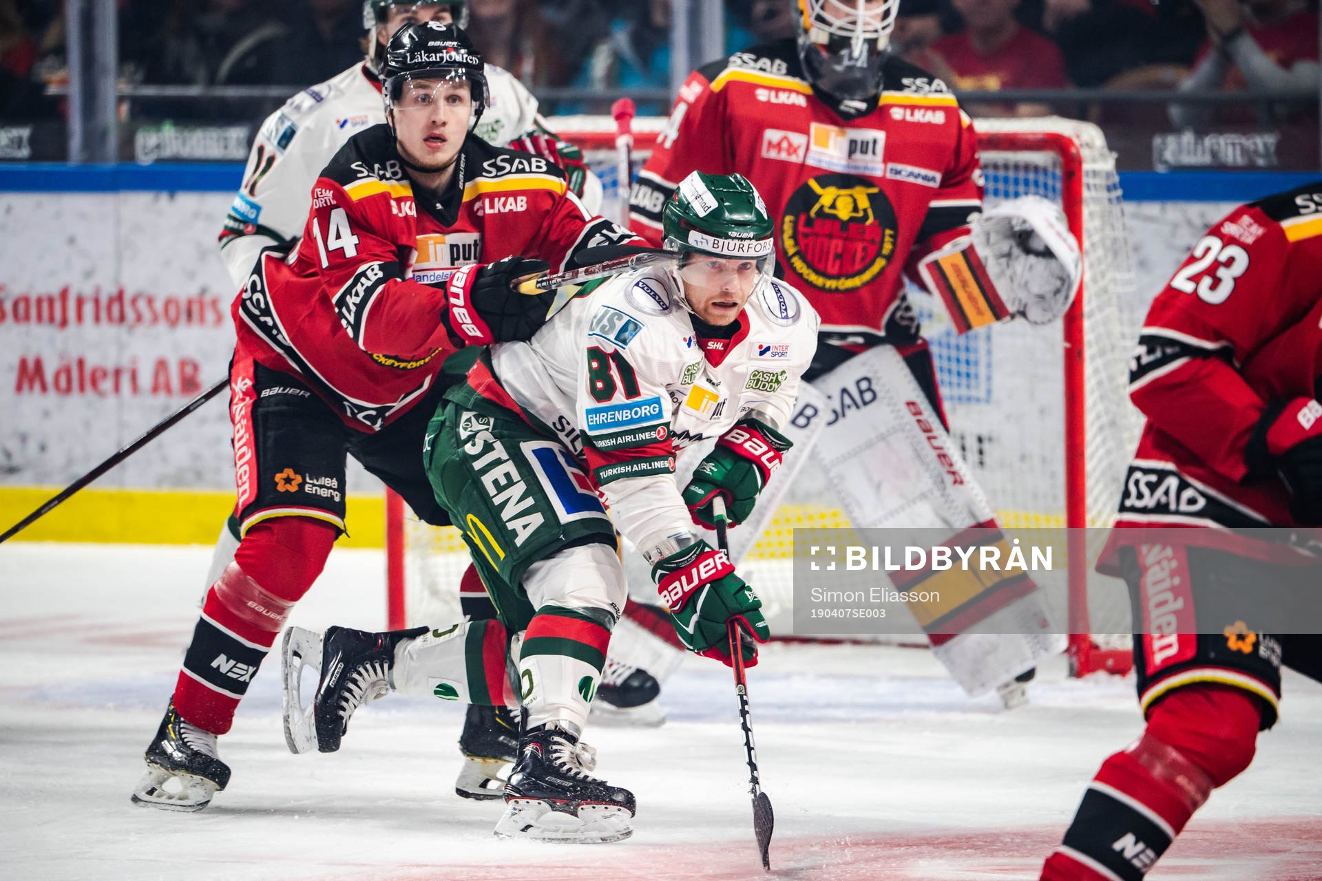 Luleås Jonas Berglund och Frölundas Ryan Lasch