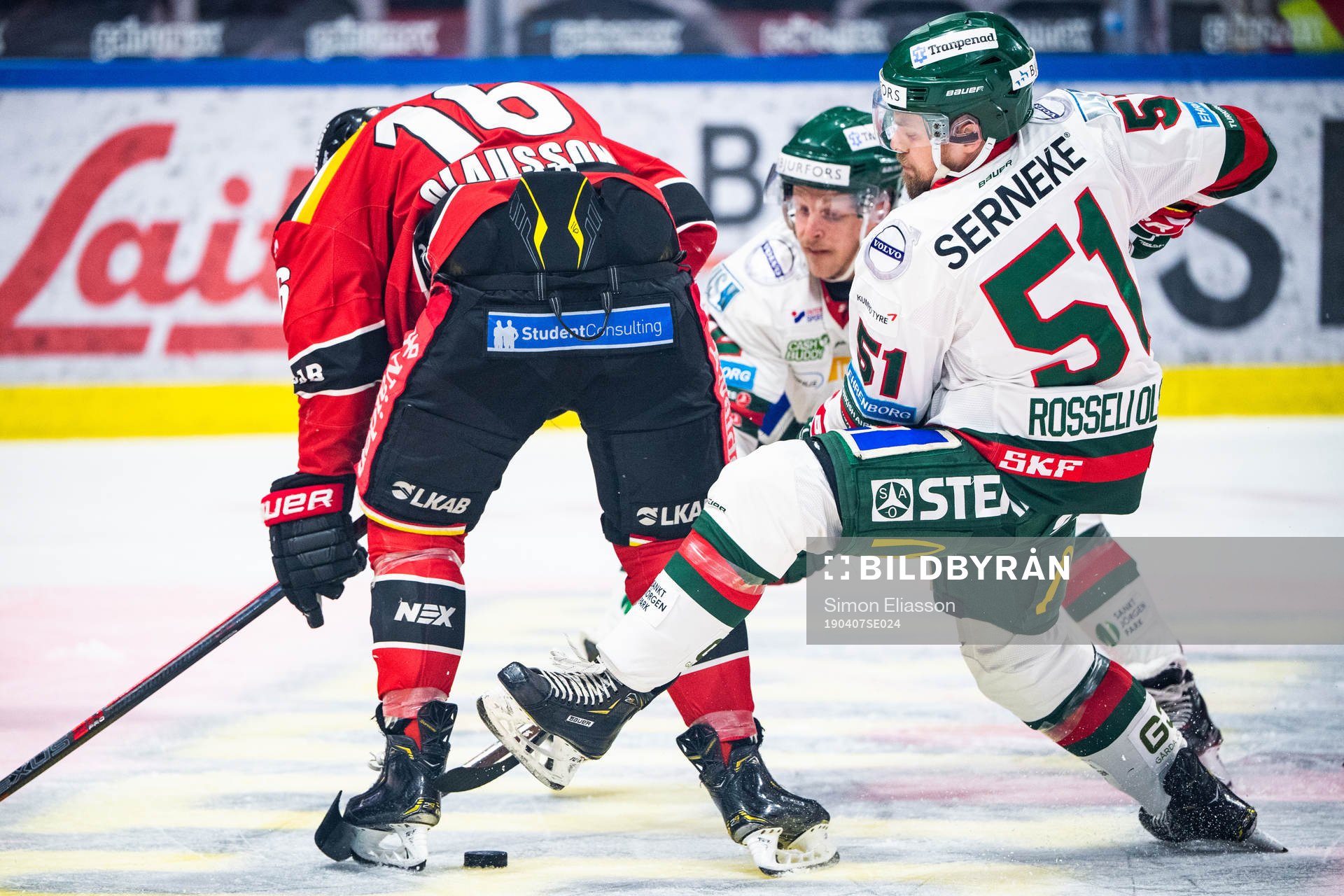 Luleås Niklas Olausson och Frölundas Mats Rosseli Olsen