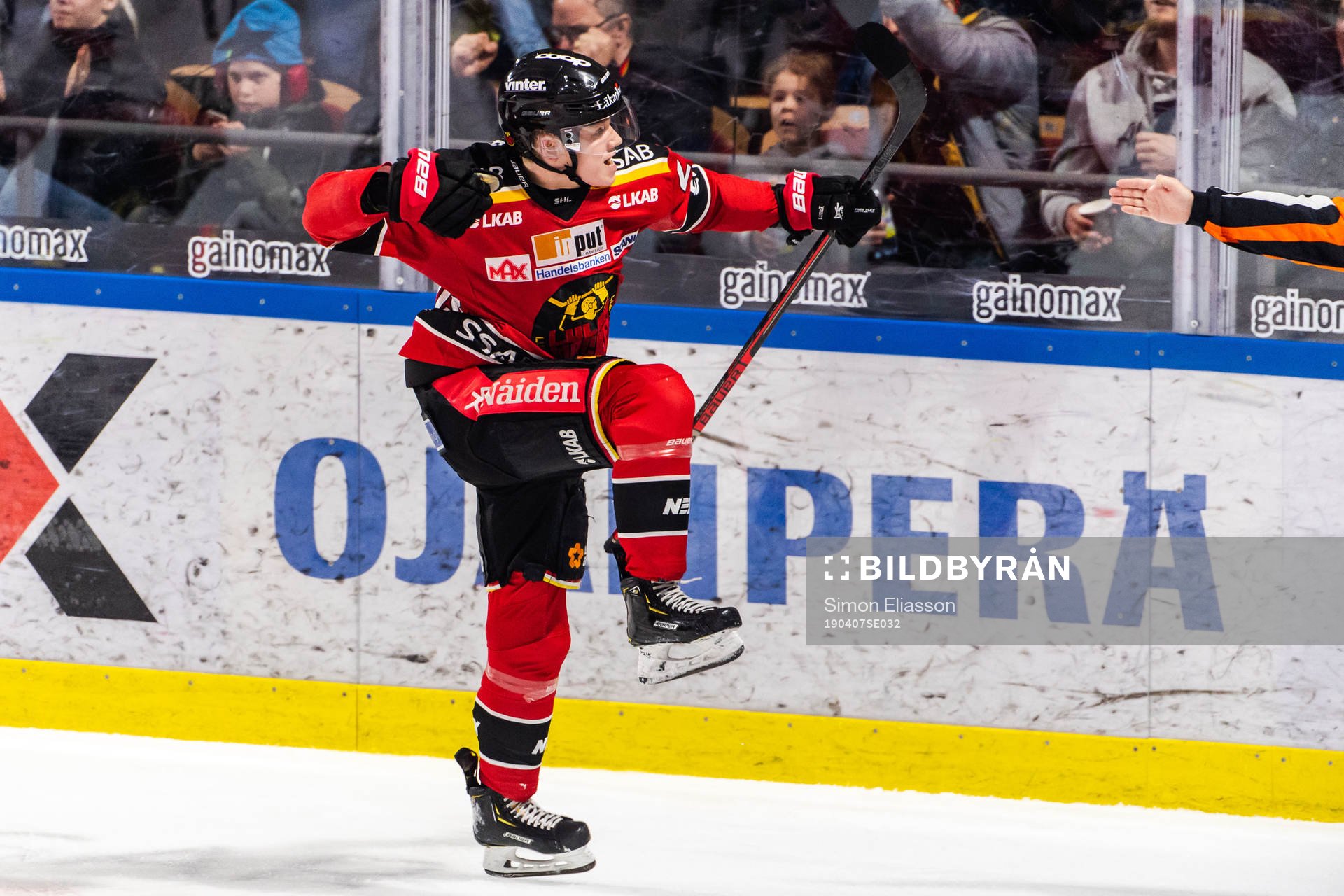 Luleås Nils Lundkvist jublar