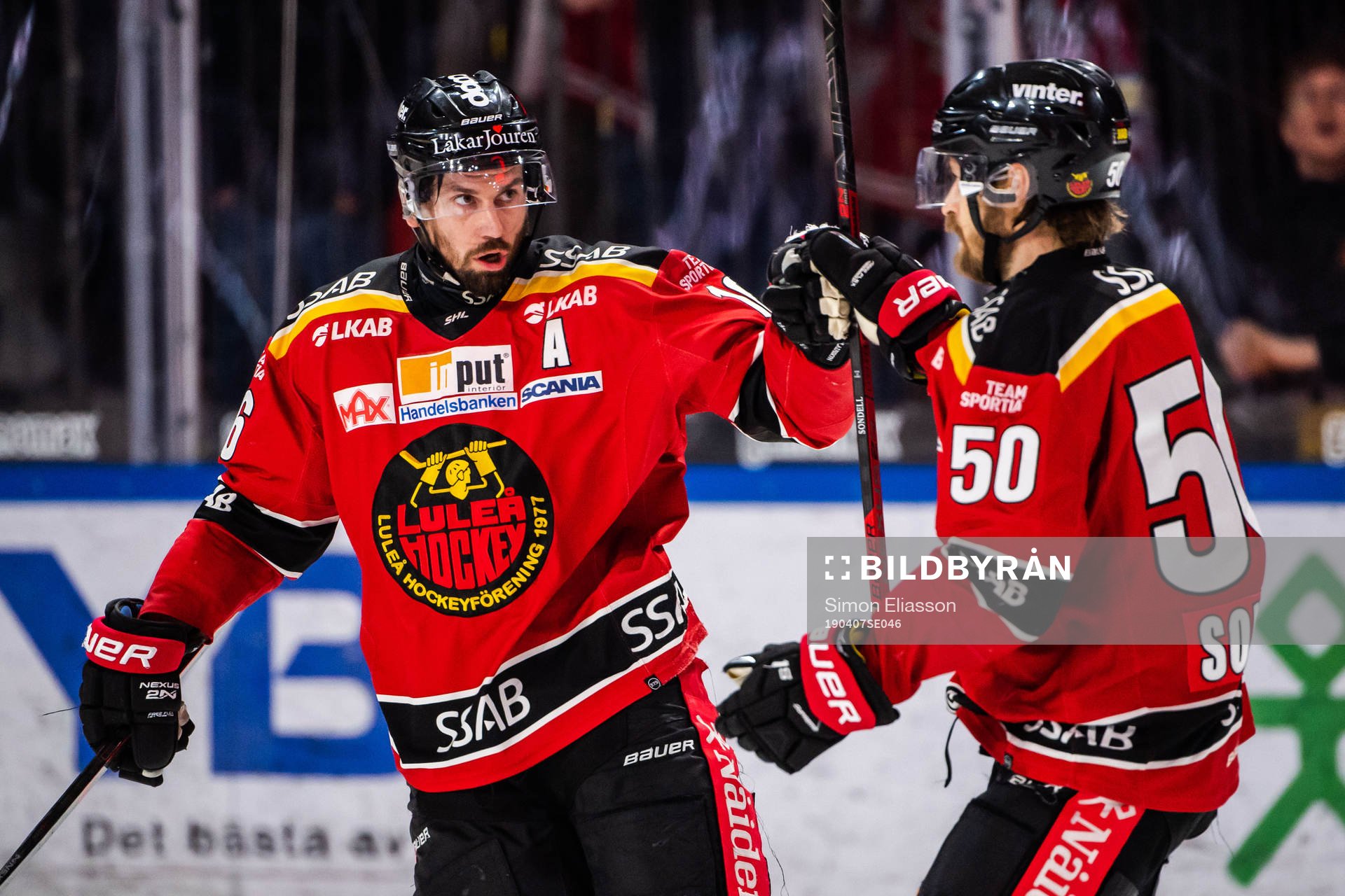 Luleås Niklas Olausson och Carl Mattsson jublar