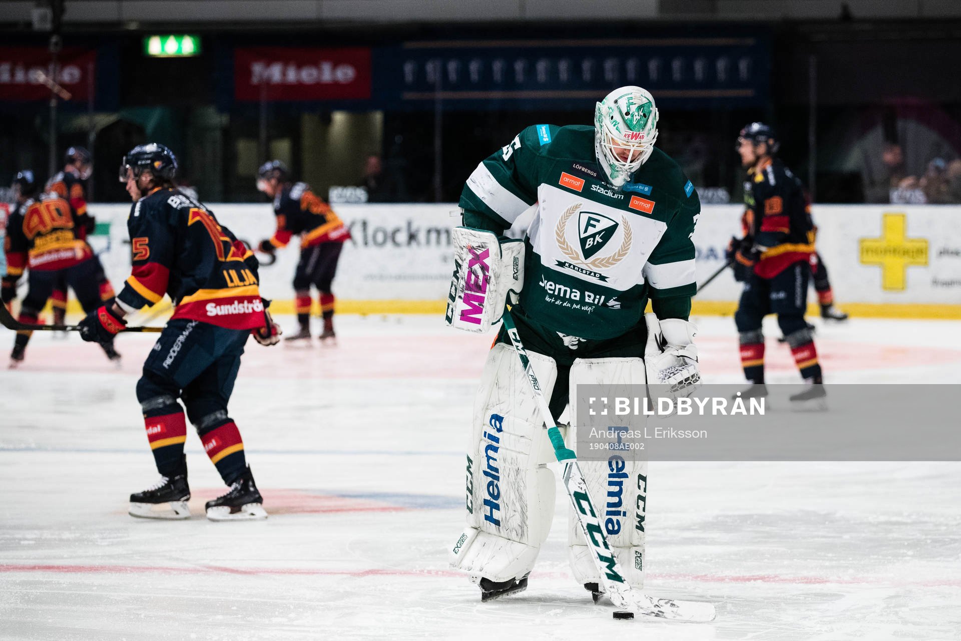 Färjestads målvakt Adam Werner