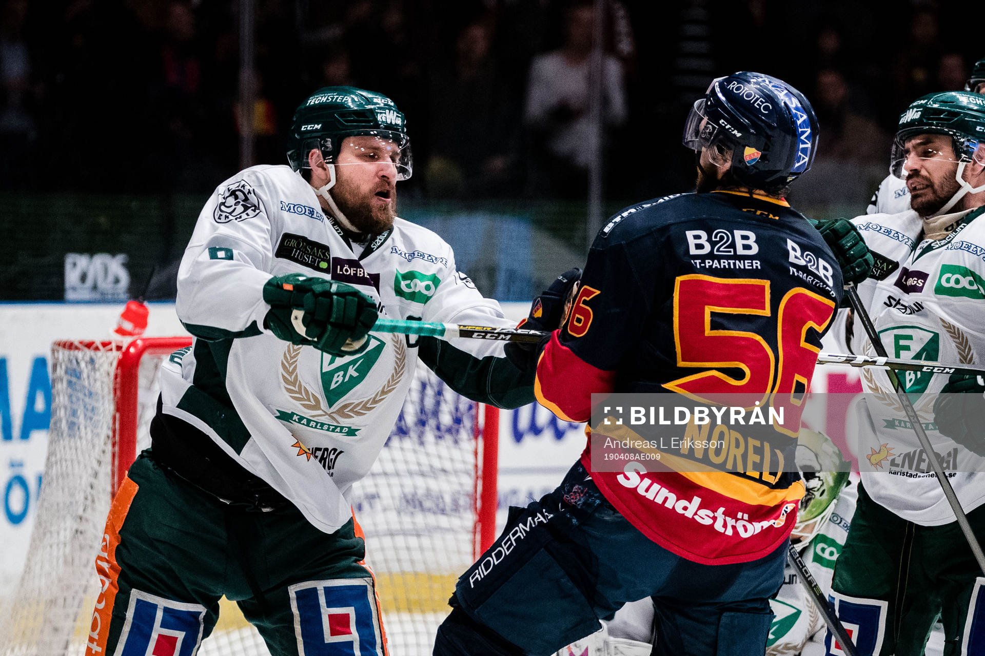 Färjestads Mikael Wikstrand och Djurgårdens Robin Norell