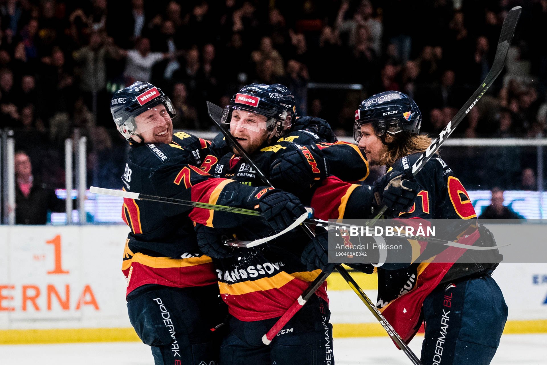 Djurgårdens Marcus Davidsson, Linus Hultström och Axel
