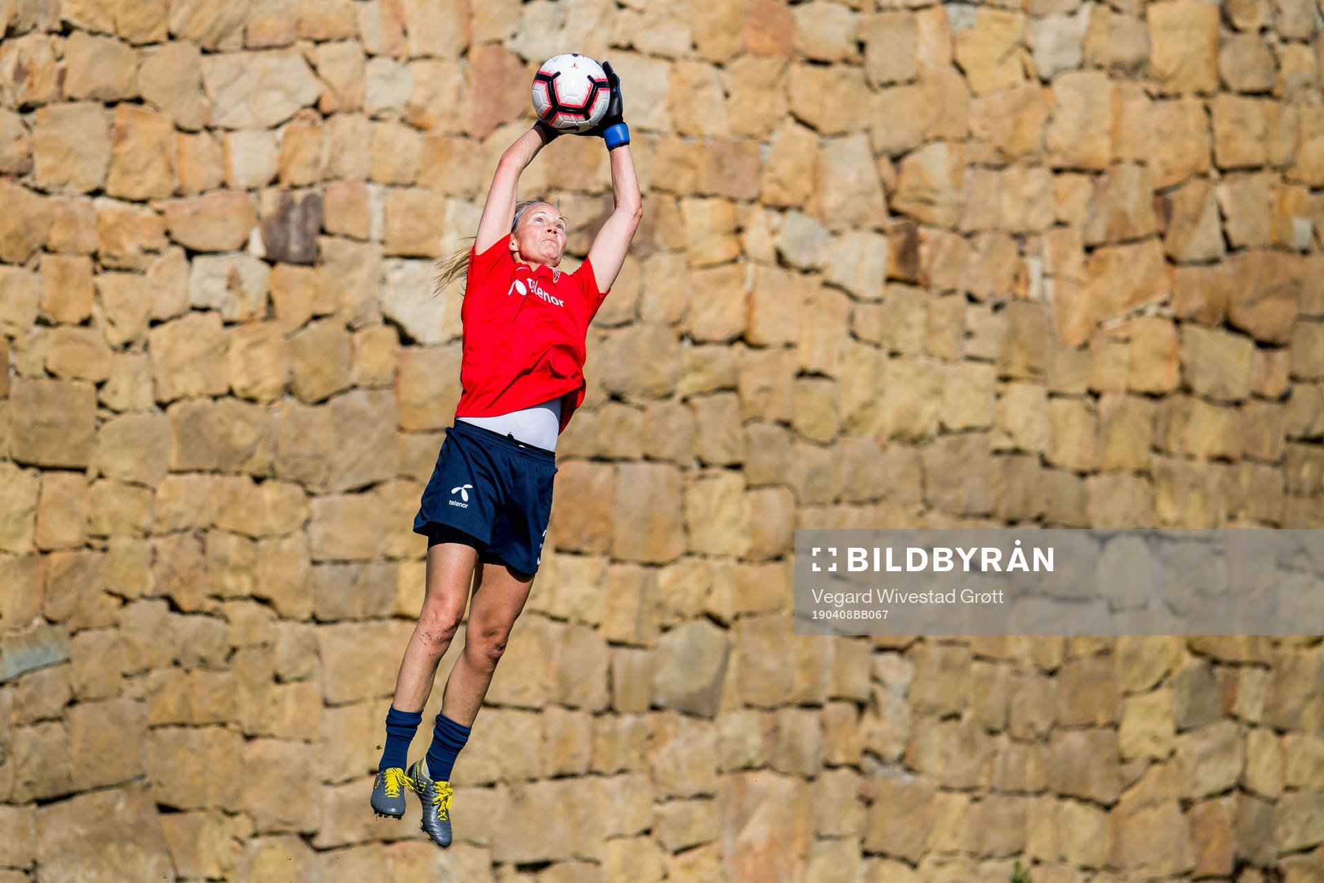 Goalkeeper Ingrid Hjelmseth of Norway