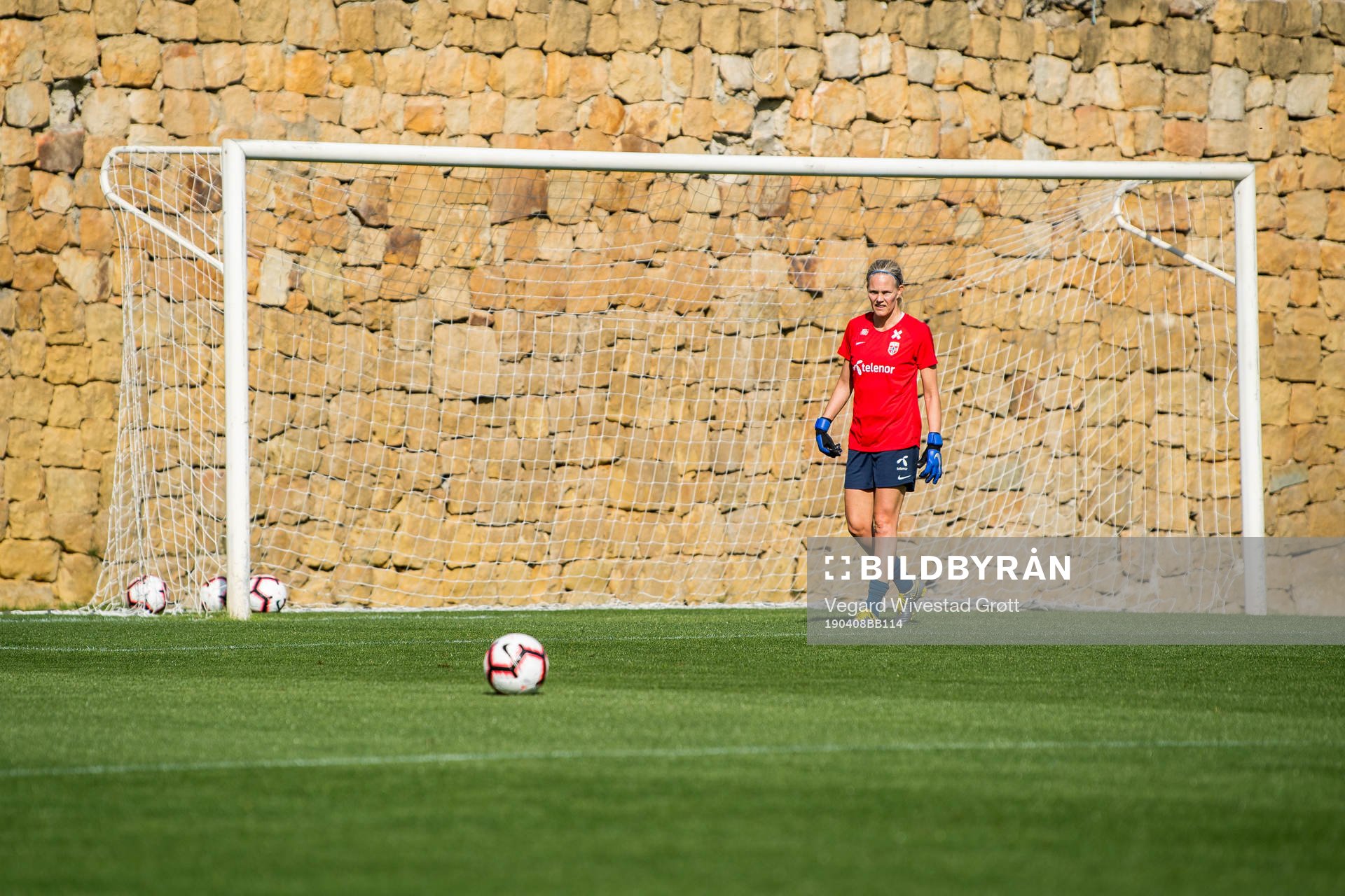 Goalkeeper Ingrid Hjelmseth of Norway