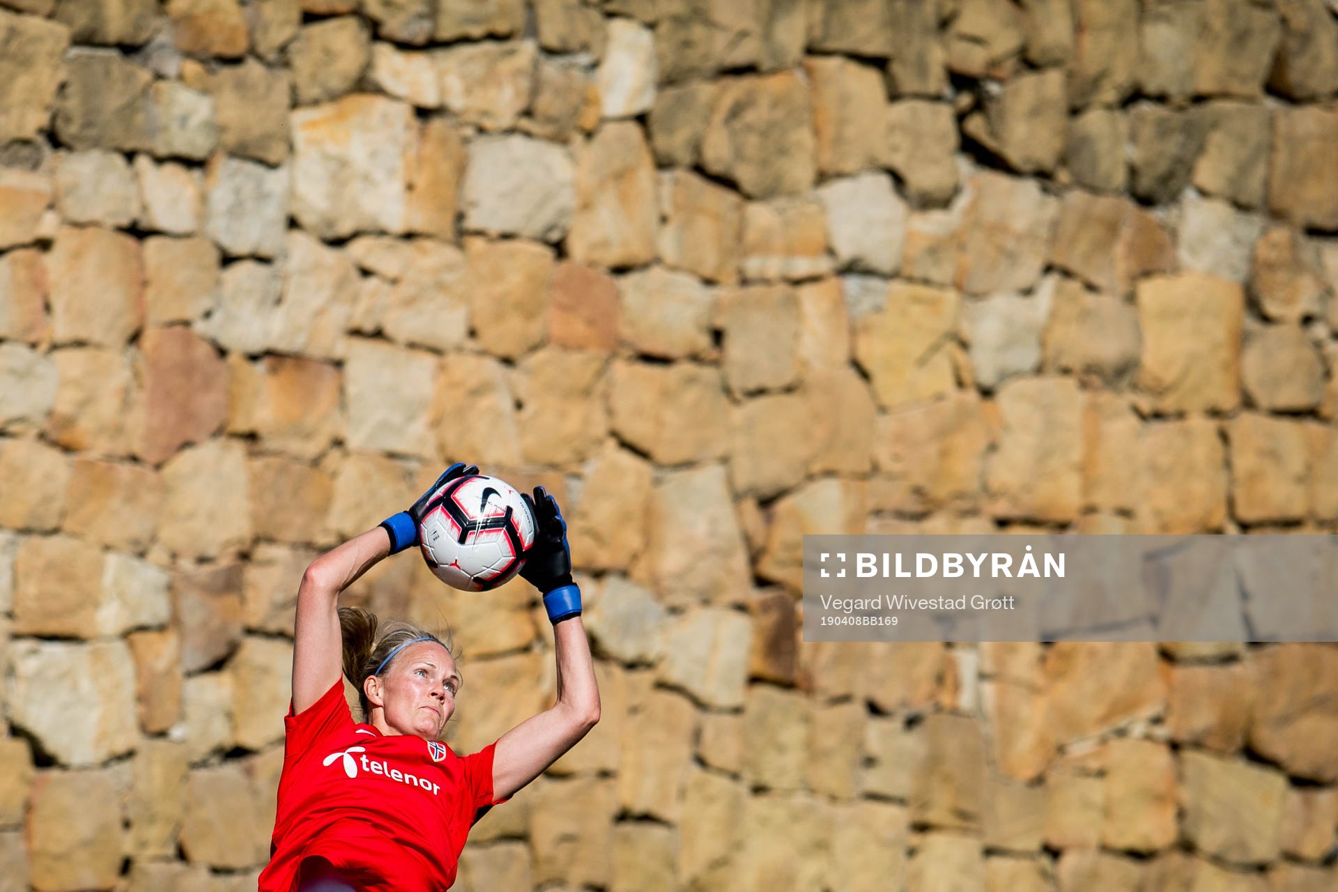 Goalkeeper Ingrid Hjelmseth of Norway