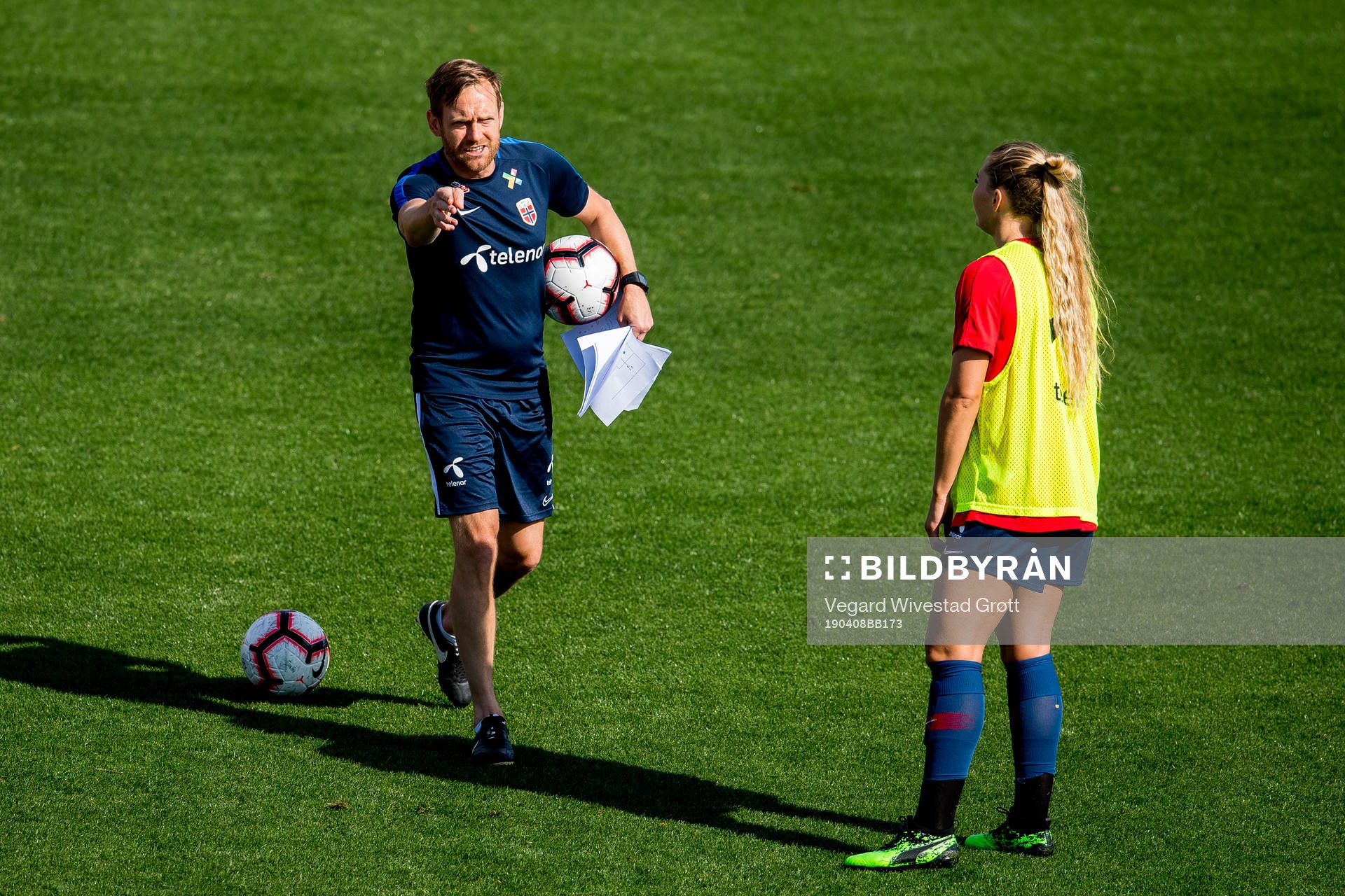 Martin Sjögren, head coach of Norway, and Lisa-Marie